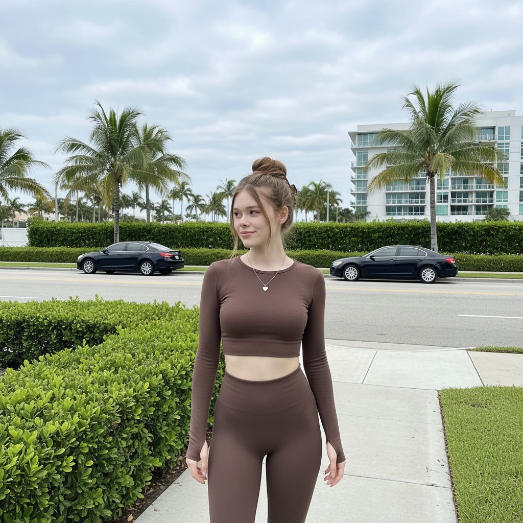 Sidewalk Hedge Outfit Natural Light Medium Full Shot