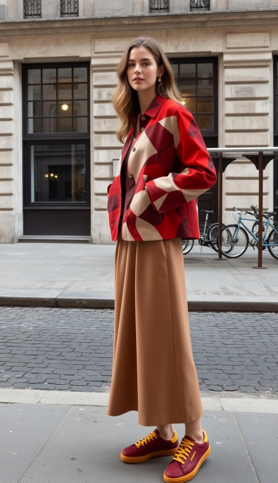 Patterned Jacket City Street