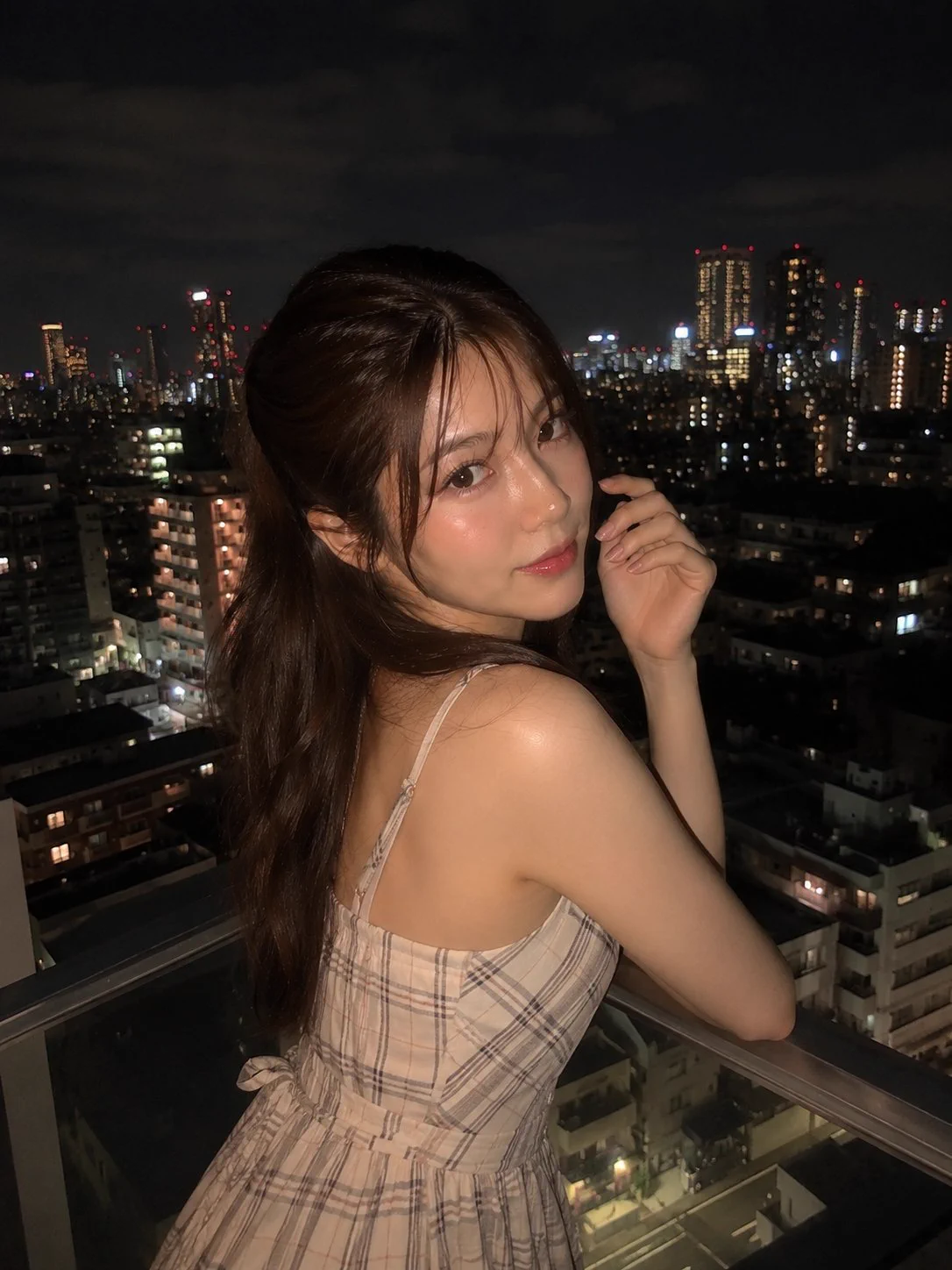 Balcony City Night Flash Photography – Created with GPT image 2
Prompt:
Ultra-realistic night portrait of a beautiful y