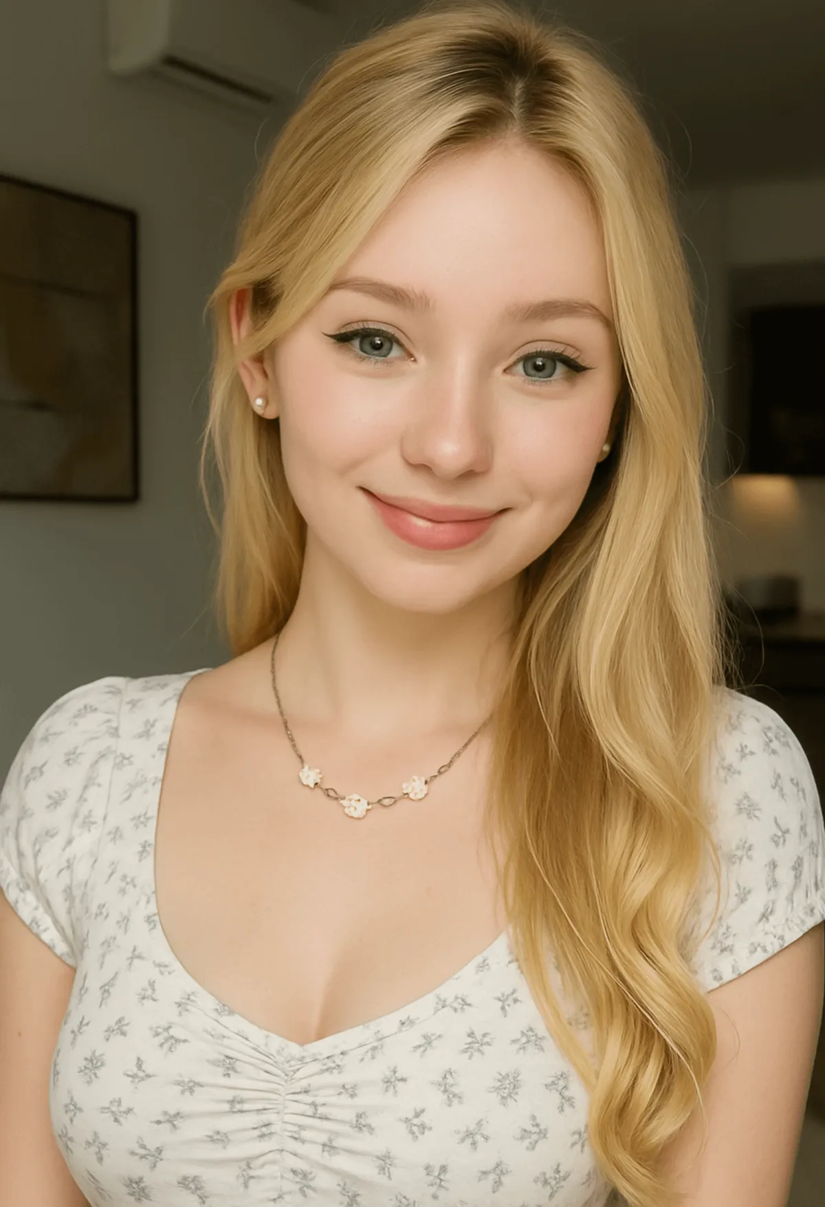 Makeup Earrings And Necklace In Fashion Portrait