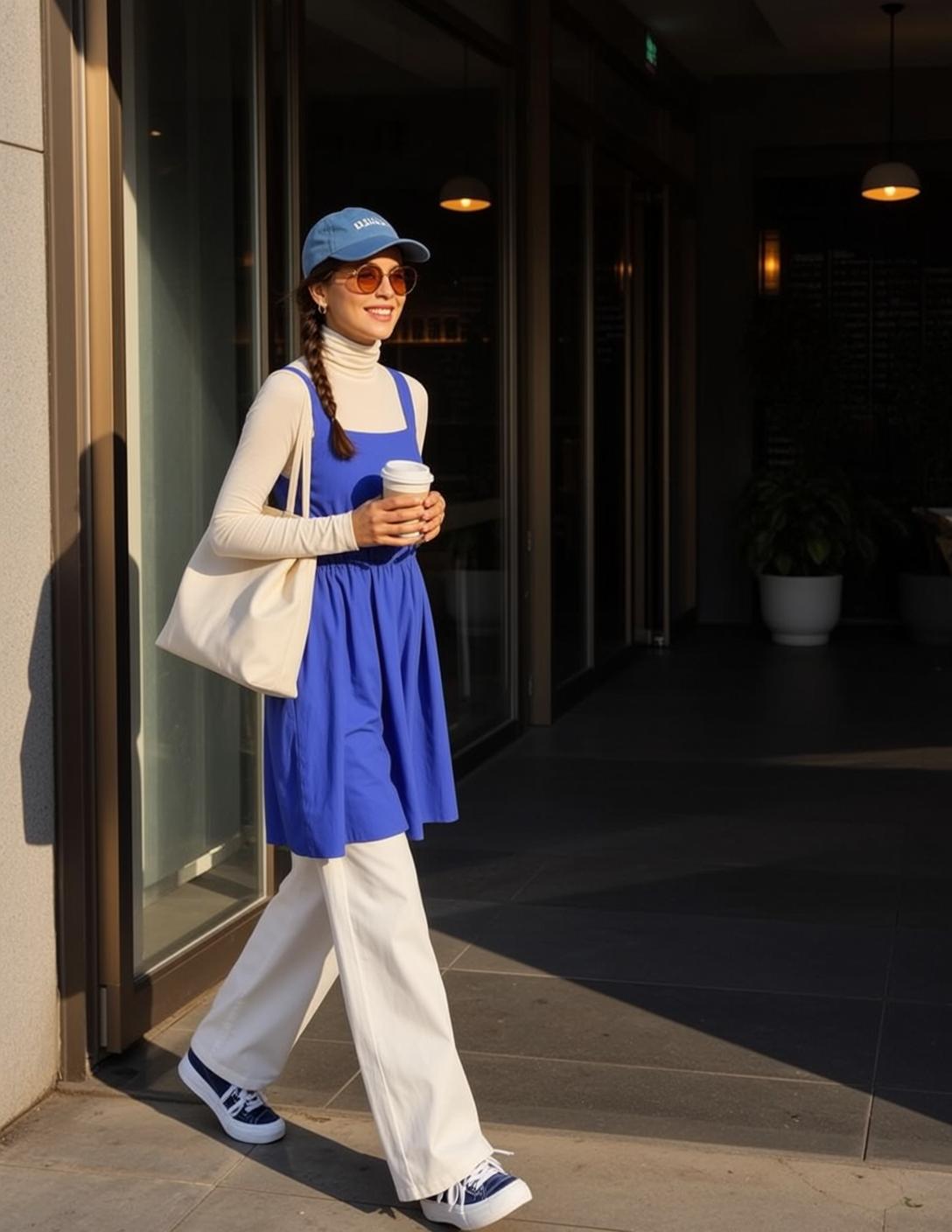 Braided Turtleneck Coffee Walk