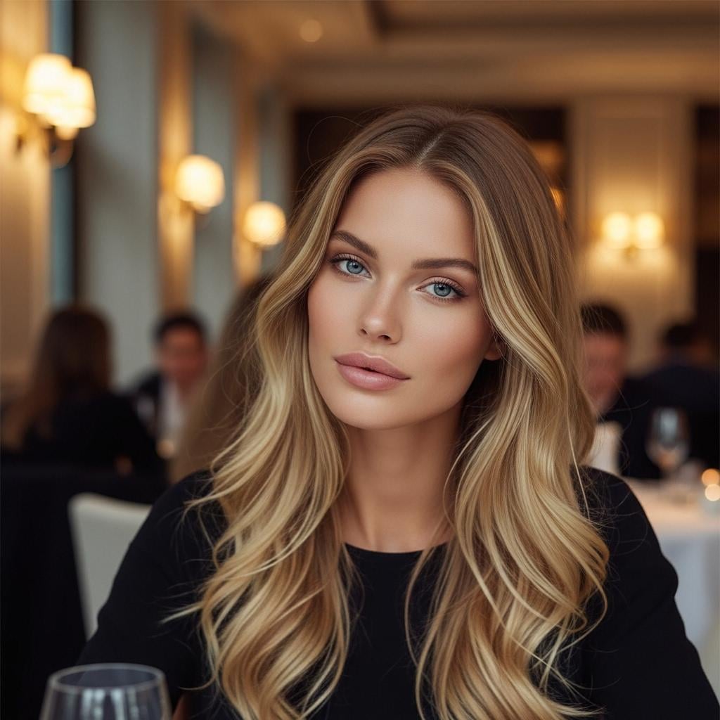 Upscale Restaurant Portrait Warm Golden Light