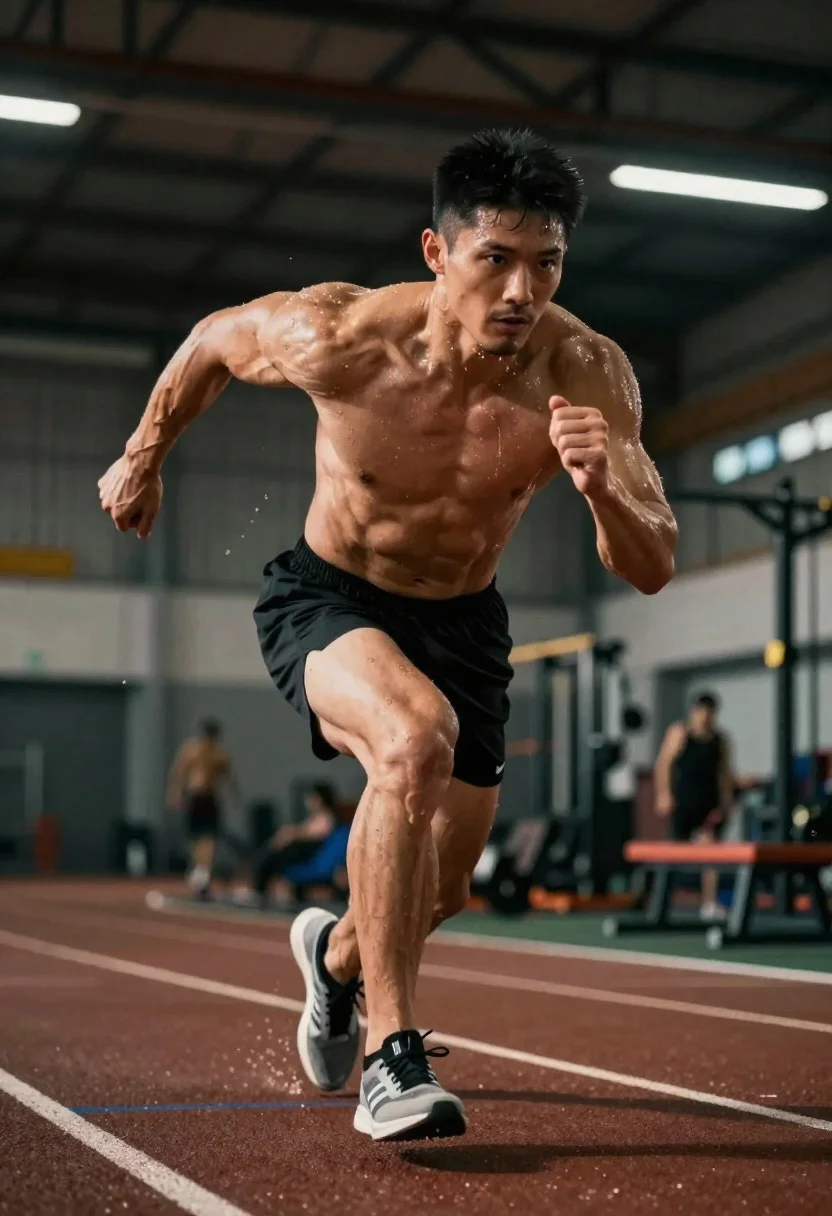 Photo Capturing Peak Athletic Intensity And Dynamic Motion Subject Powerful reference photo