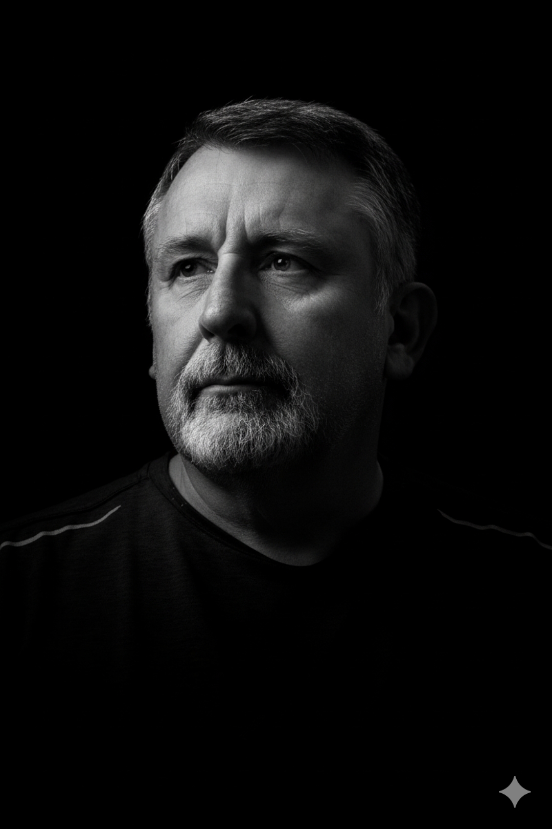 Dramatic Black And White Portrait
