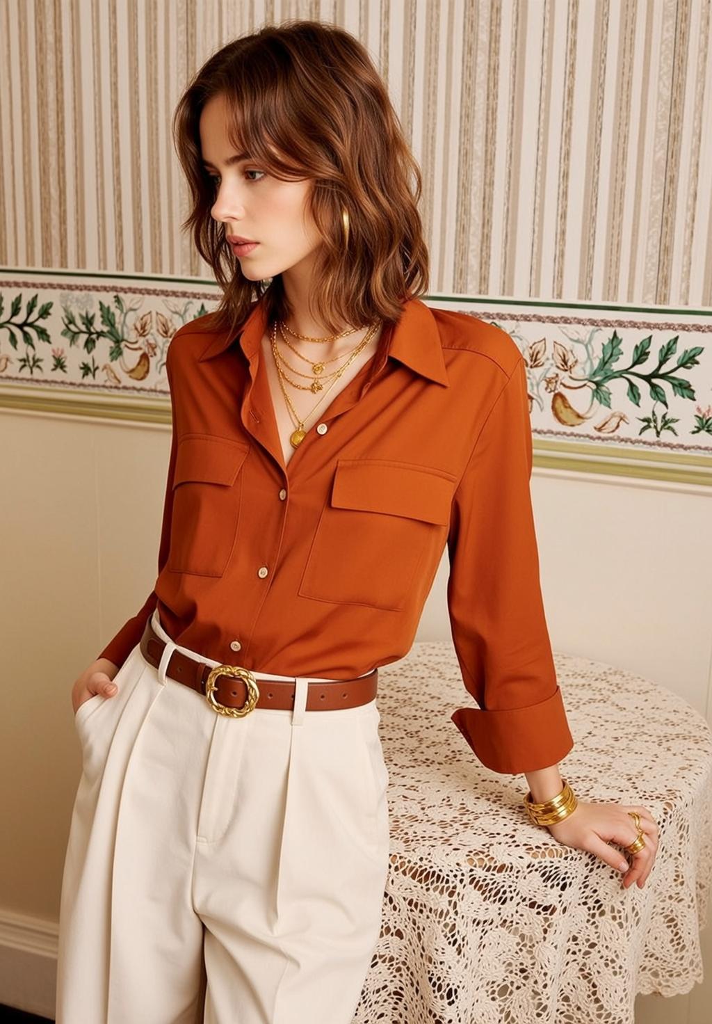 Autumn Young Medium Length Wavy Brown Hair