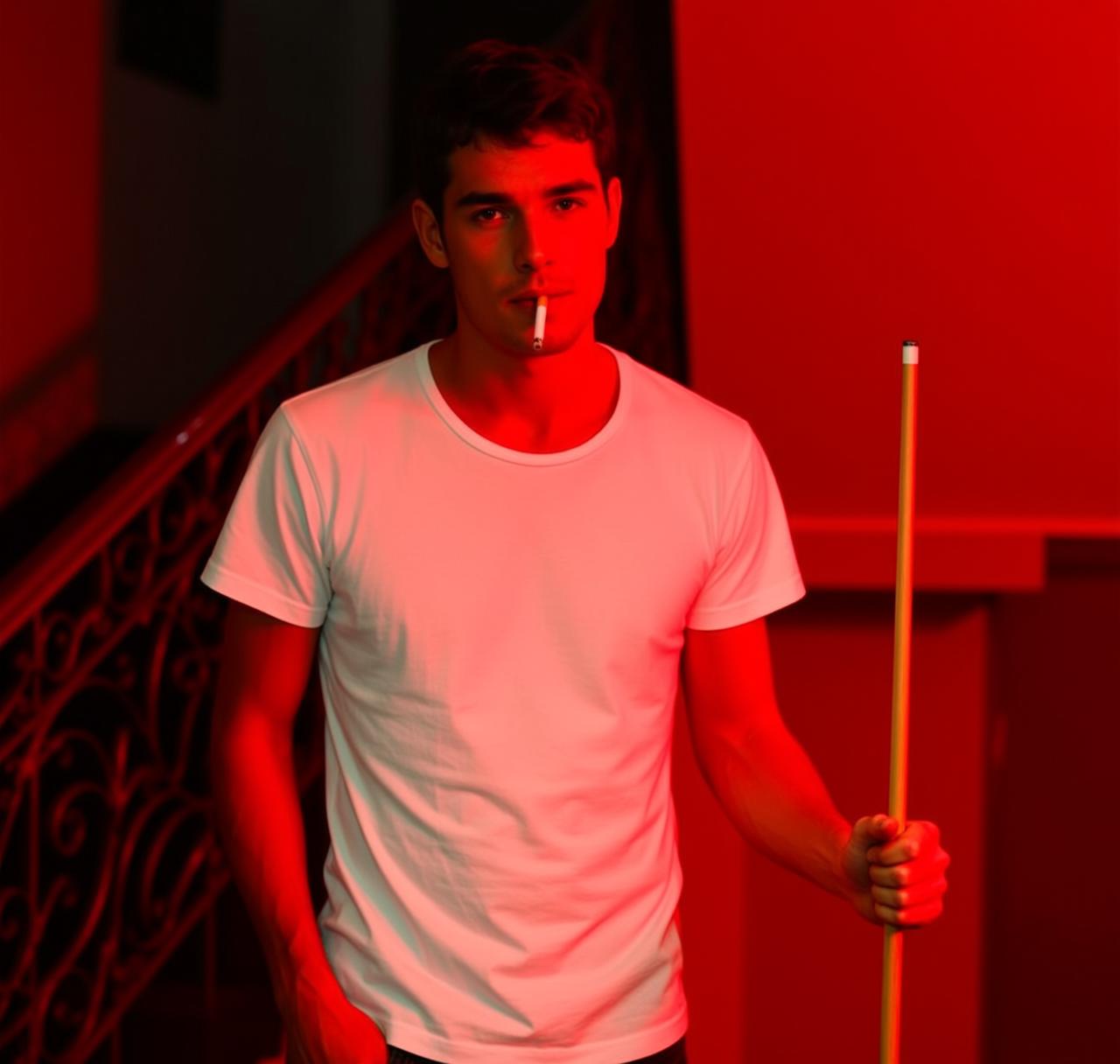 Pool Cue Red Light