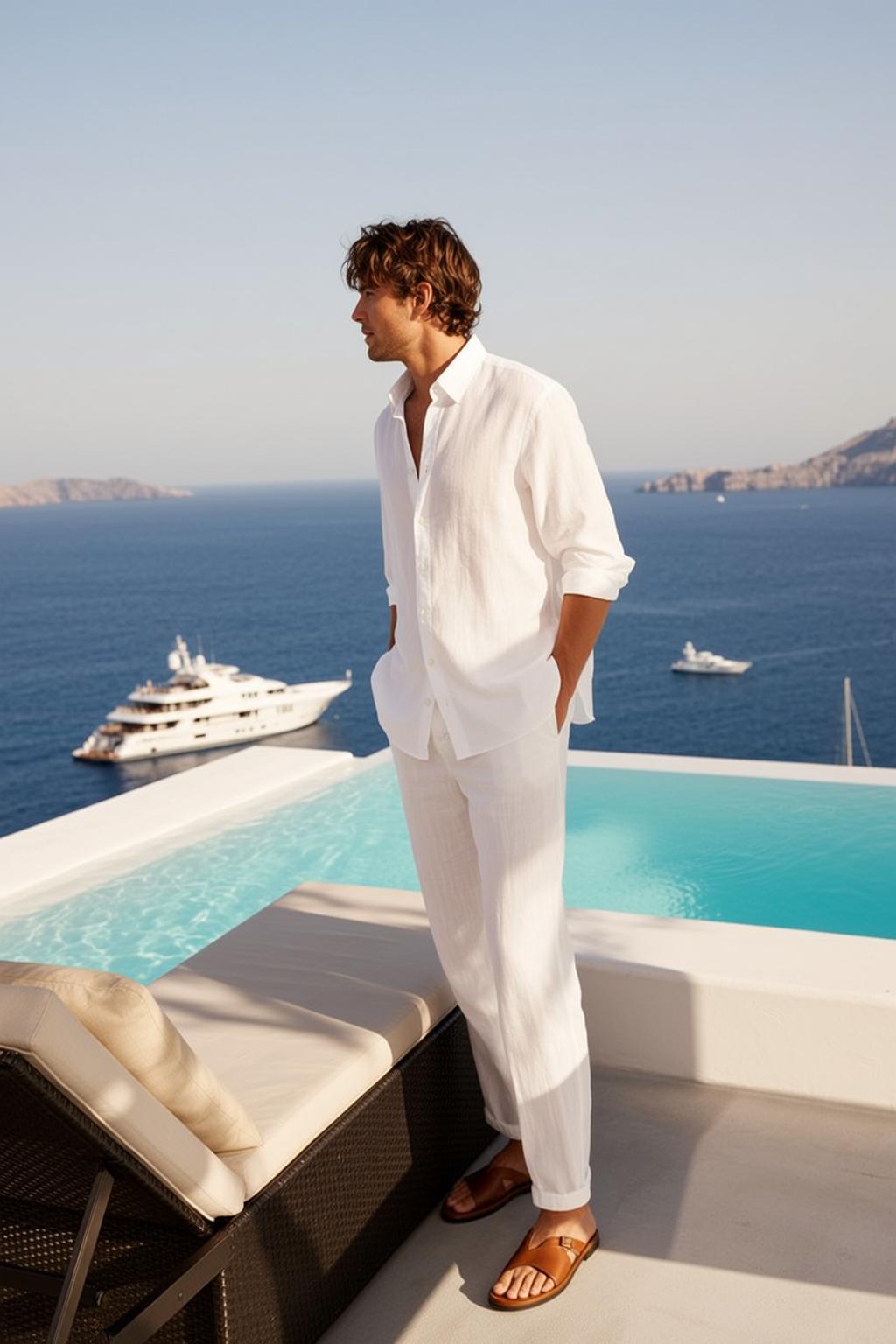 White Linen Ocean Terrace