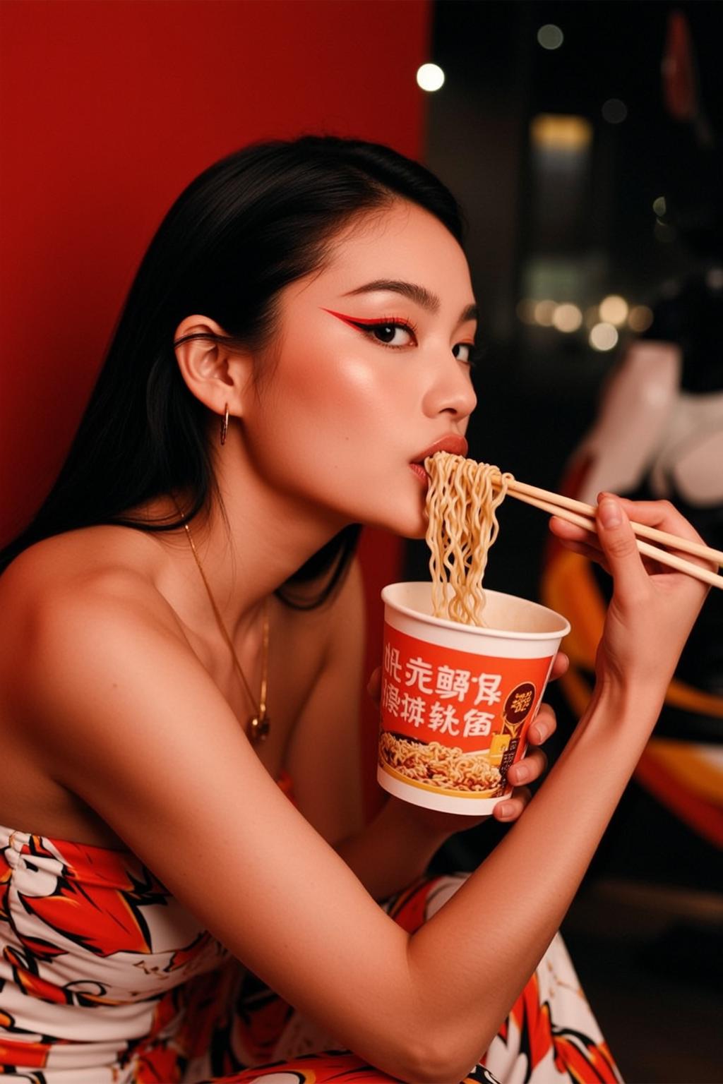 Ramen Bowl Patterned Top