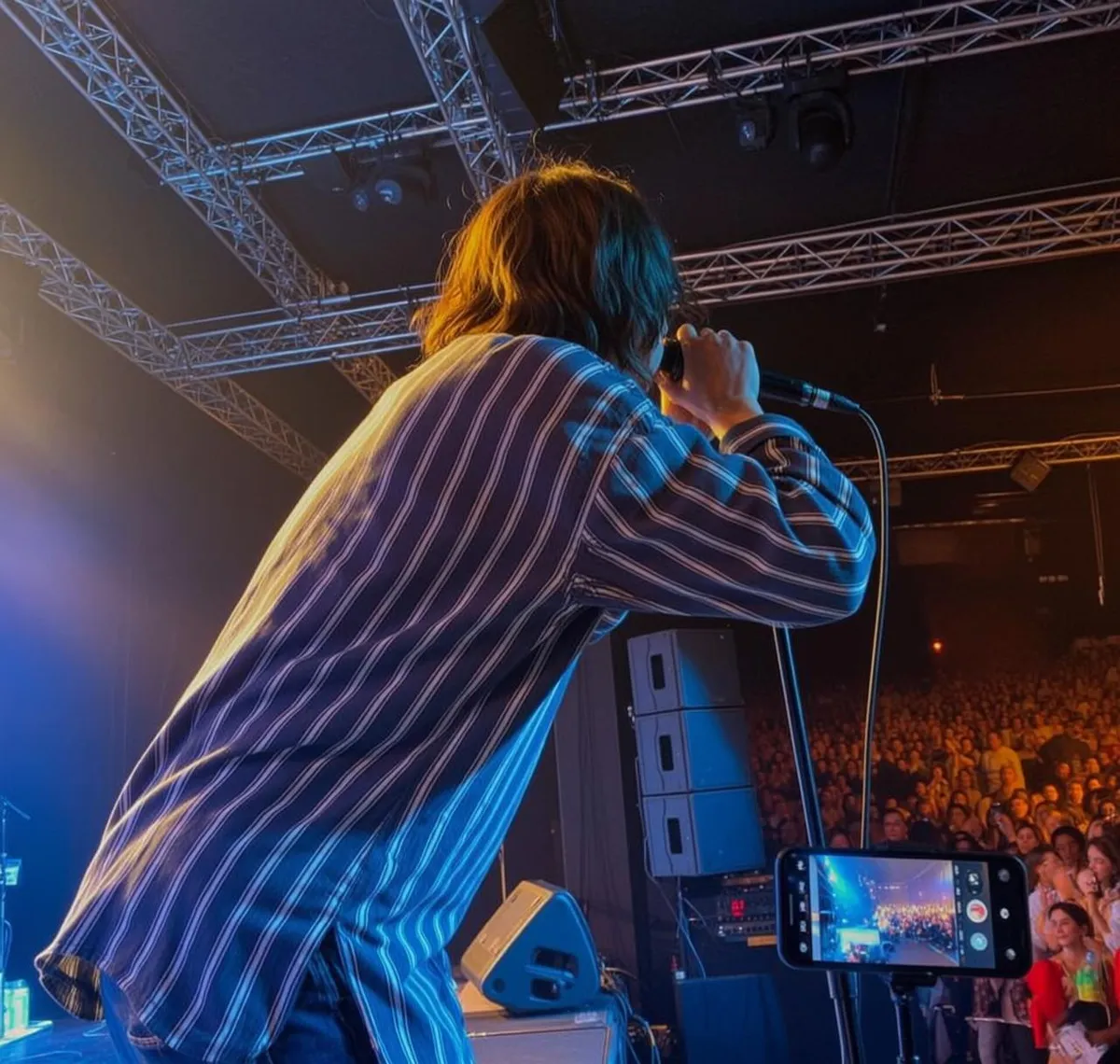 Explore Captured Back Side Singing Microphone Stage