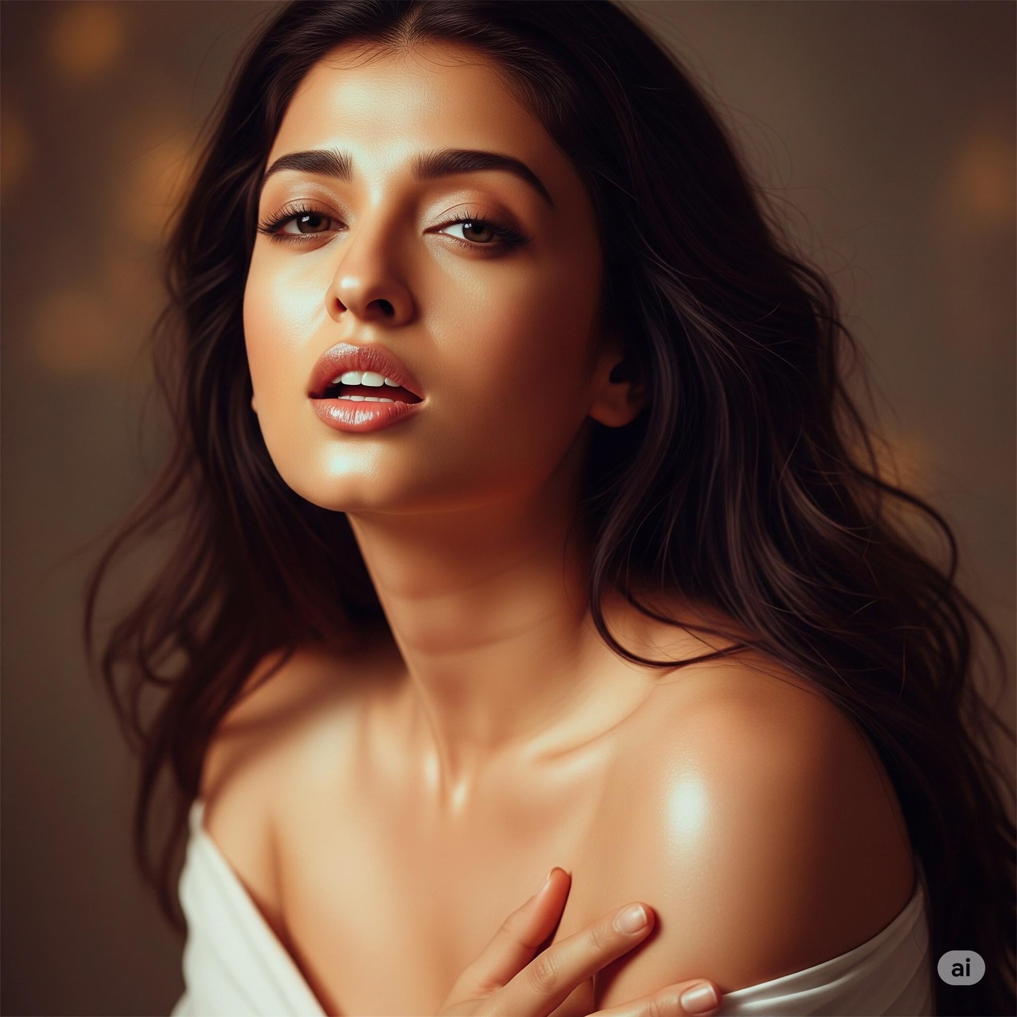 Close Up Portrait Soft Lighting White Garment