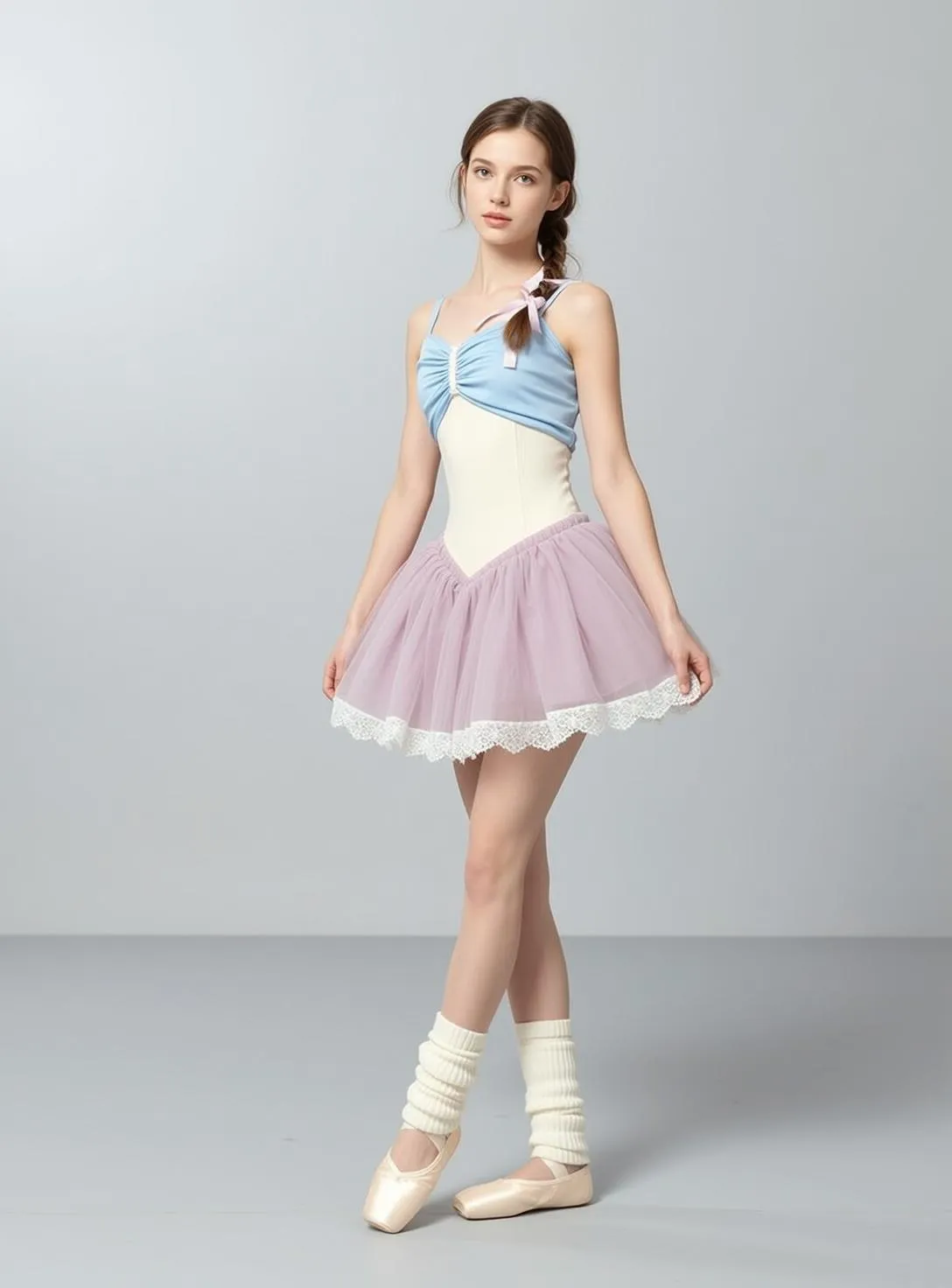 Blue Leotard Purple Tutu