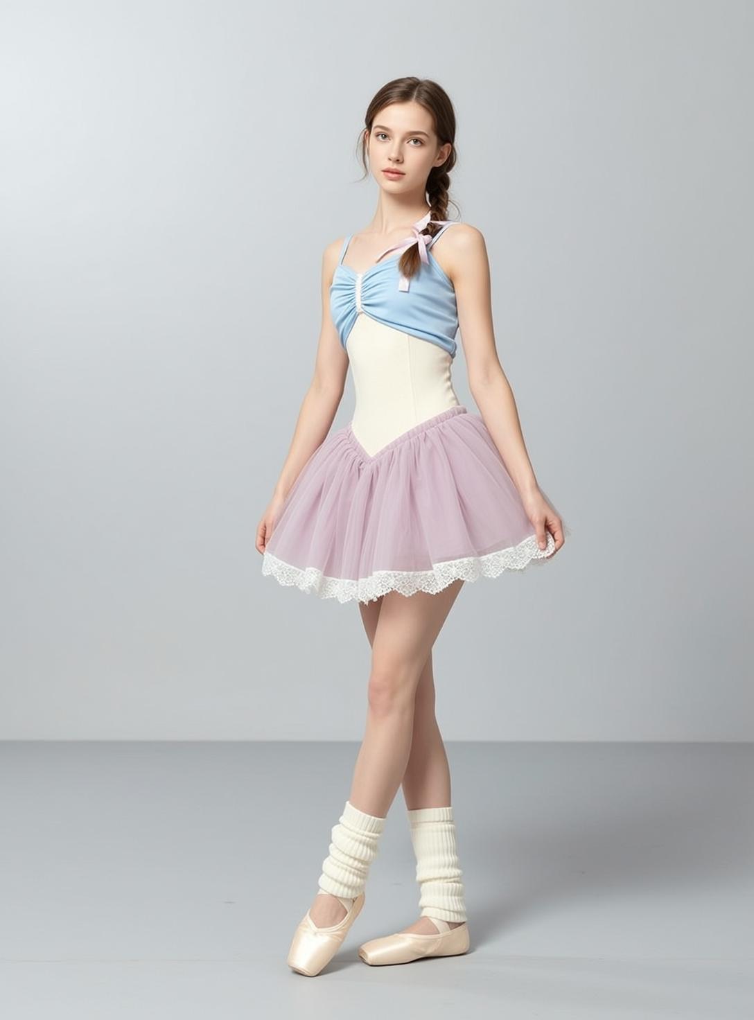 Blue Leotard Purple Tutu