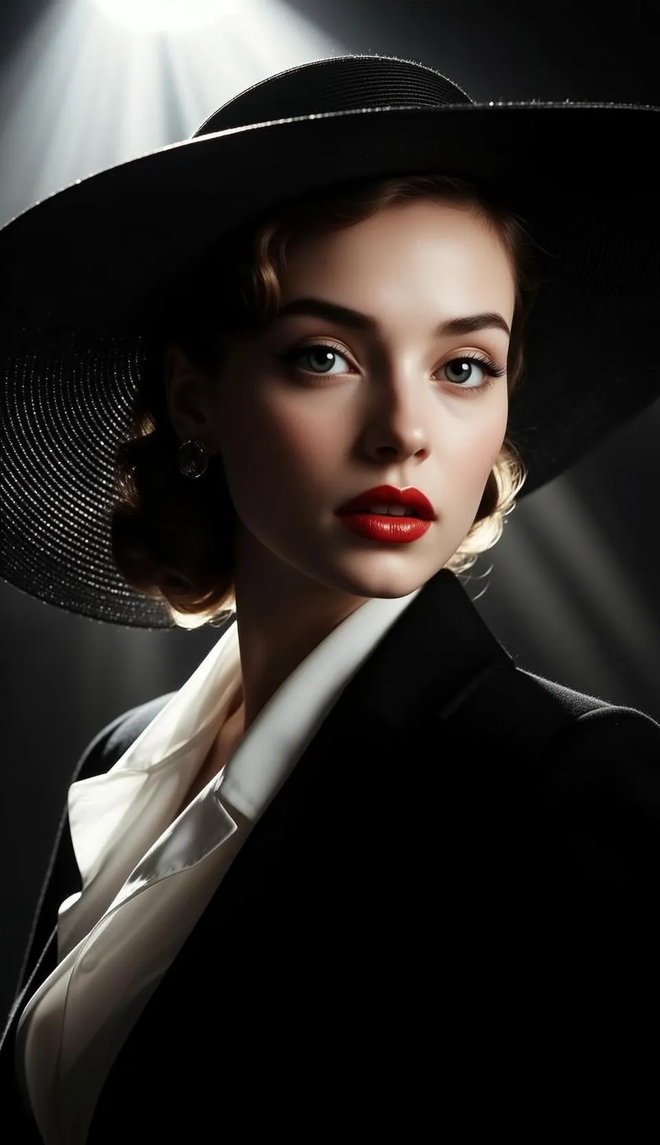 Makeup And Earrings In Studio Portrait