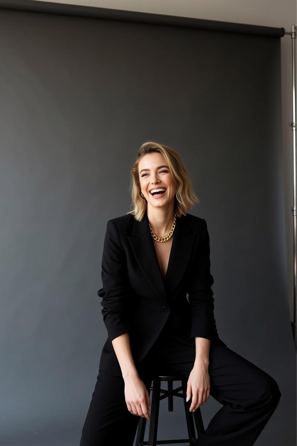 Luxury Young Blonde Wavy Shoulder-length Fair Black