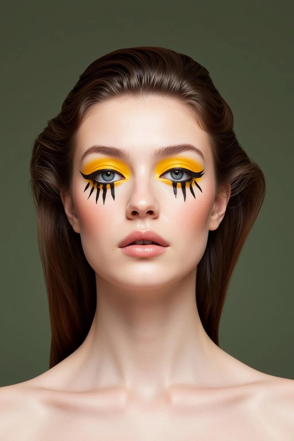 Makeup And False Lashes In Styled Portrait