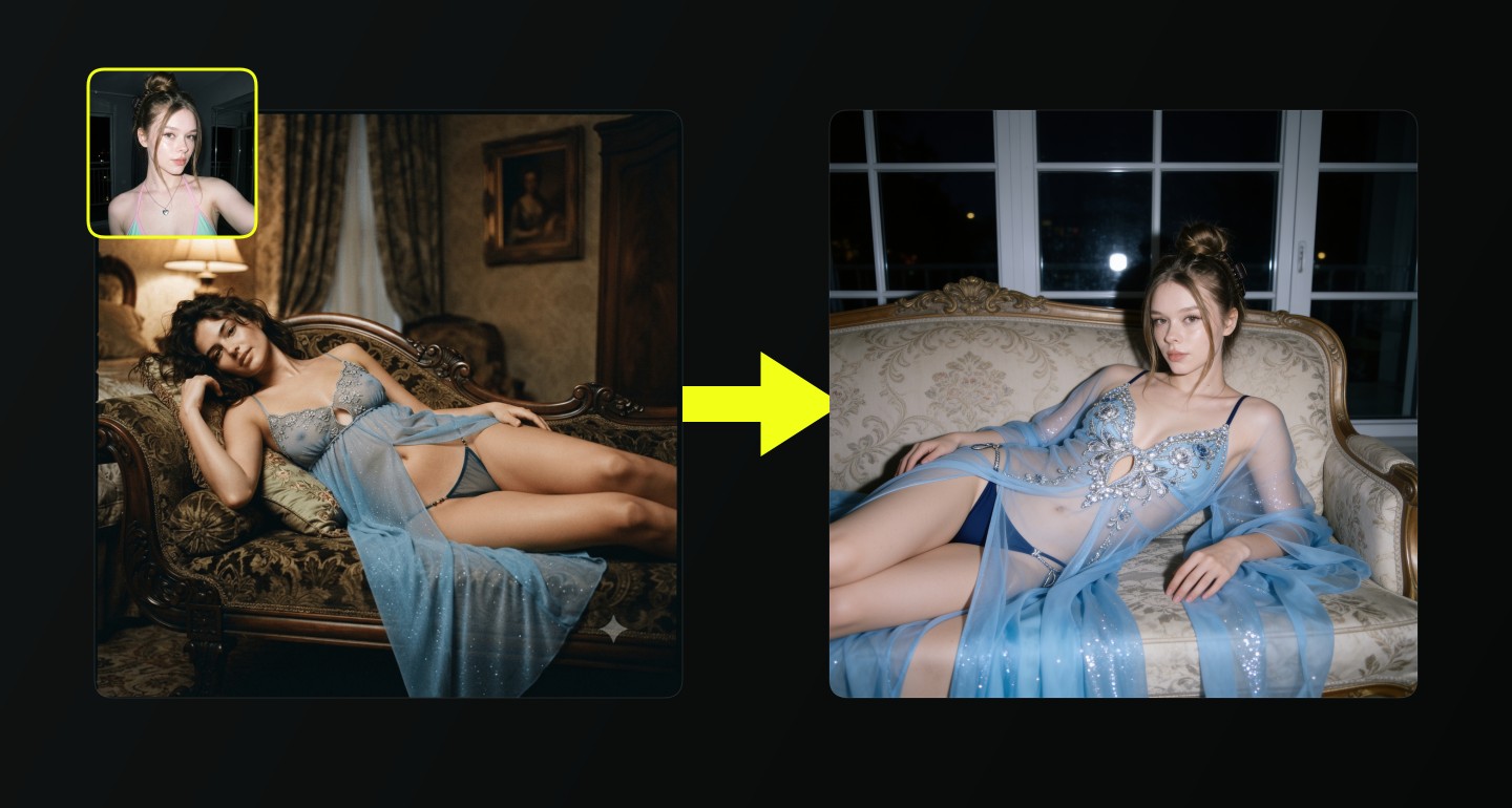 Mila remix walkthrough for Negligee On Vintage Couch Dimly Lit Room