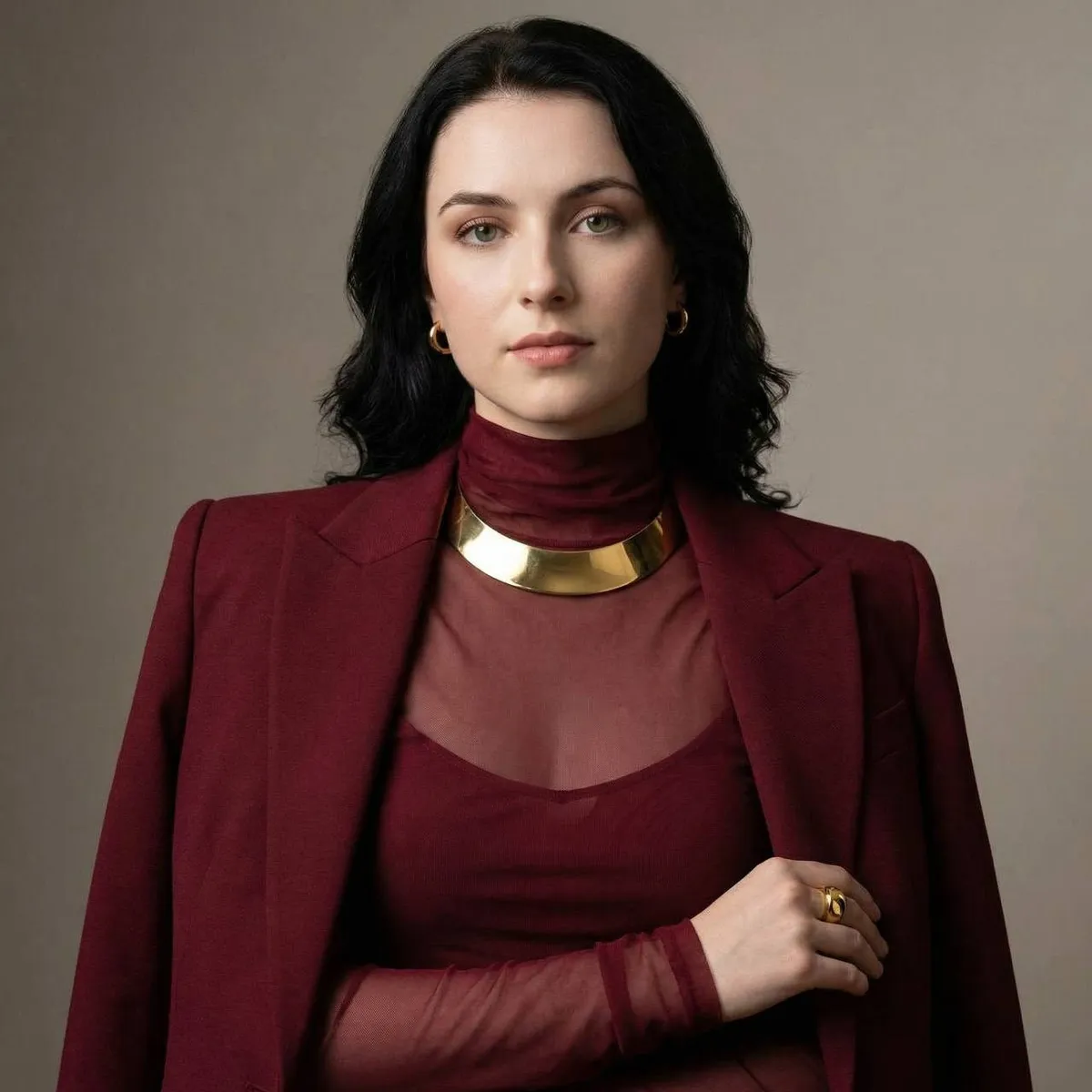 Necklace In Styled Portrait