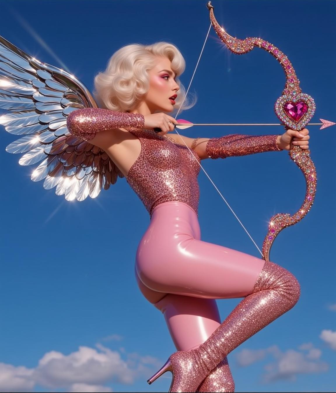 Cupid Wings Fantasy Pose