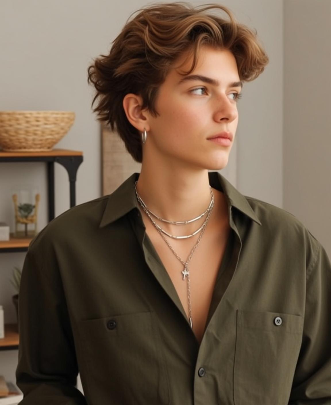 Olive Shirt Window Portrait