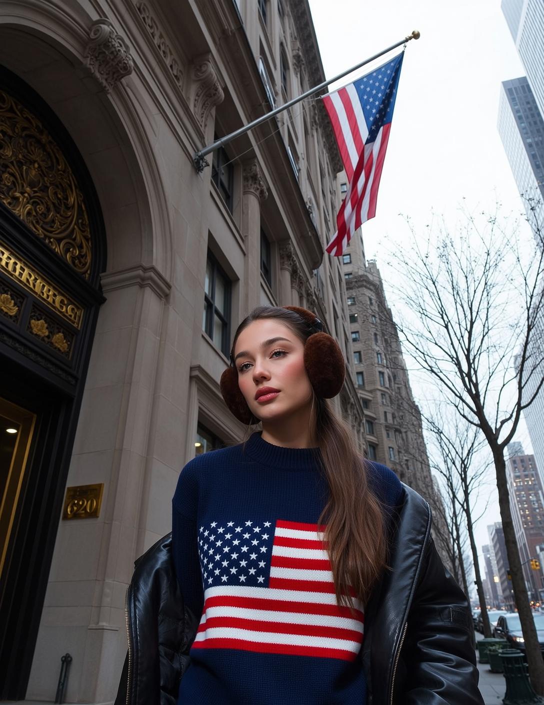 Explore Young Stands Outdoors City Street Her