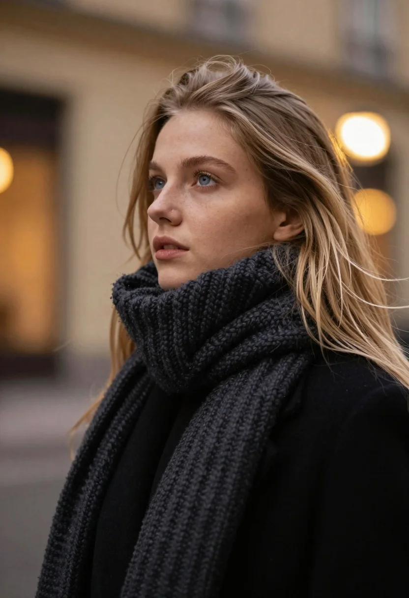 Portrait Young Woman With Long Flowing Blonde Hair And Light reference photo