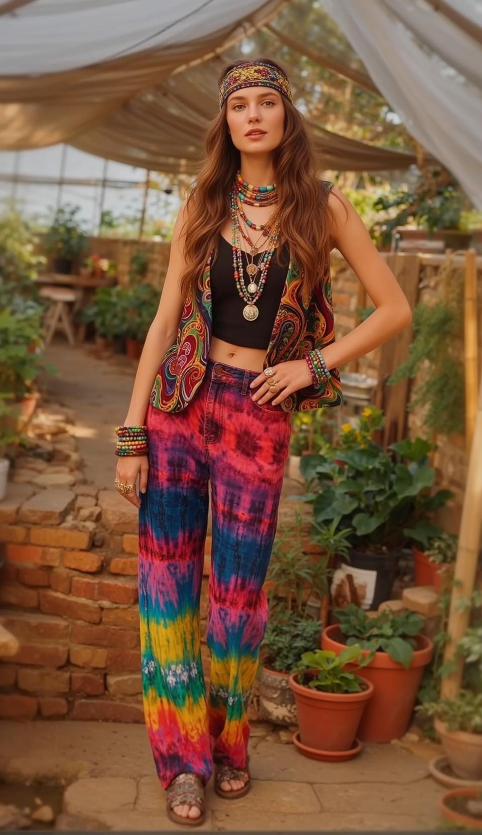 Bohemian Greenhouse Woman Layered Jewelry