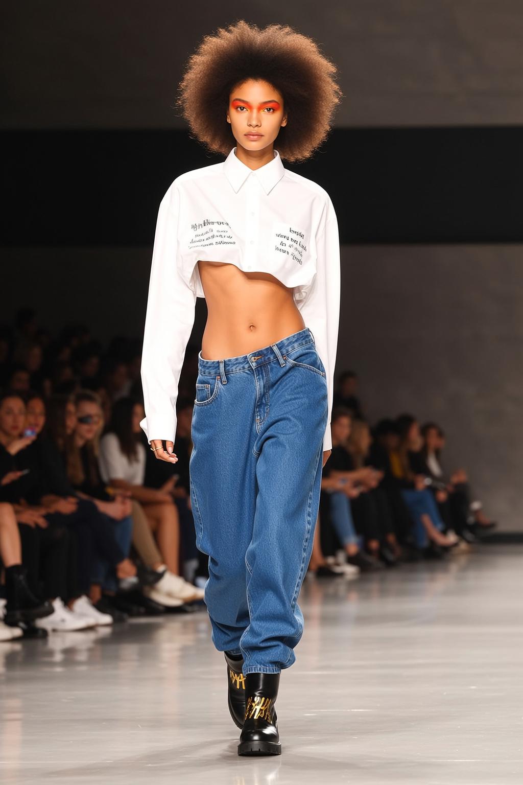 Fashion Week Young Afro Large Medium Skin