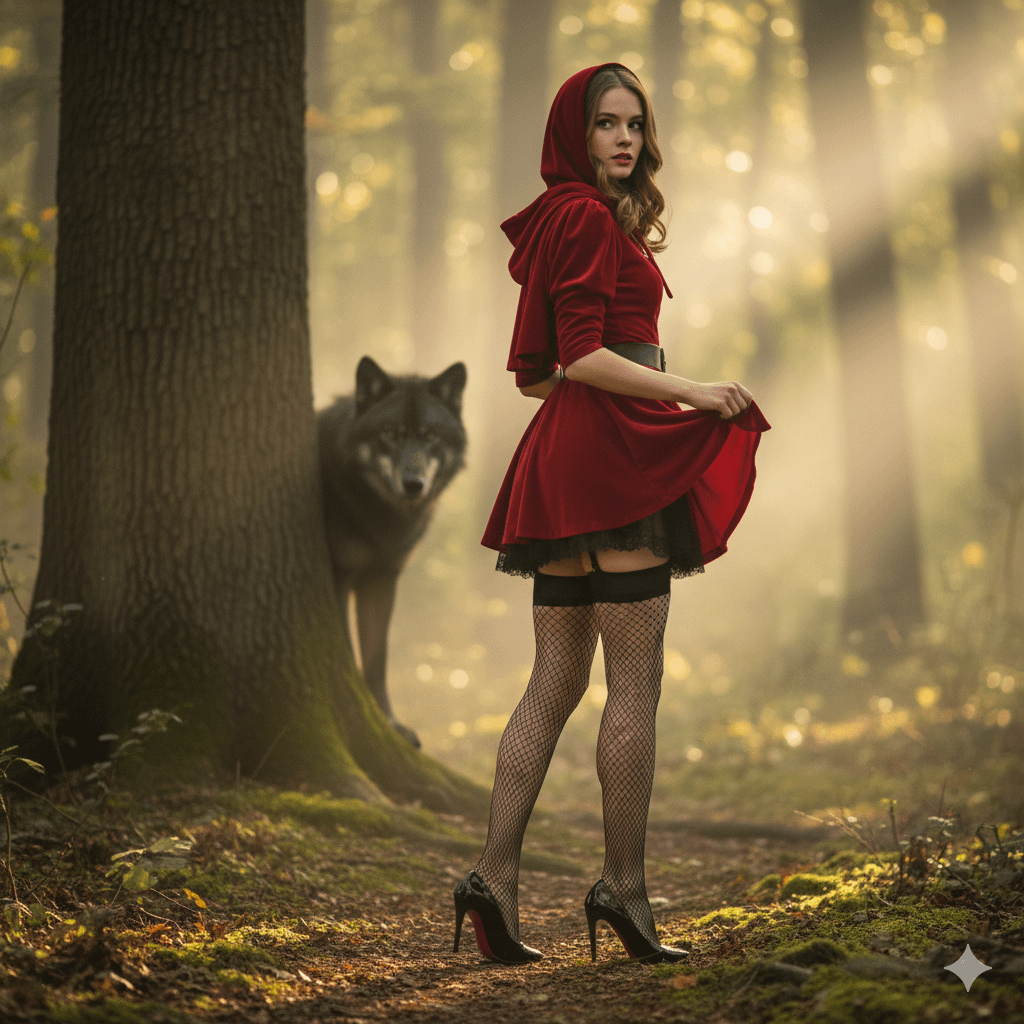 Little Red Riding Hood Forest Path Cinematic Full Body