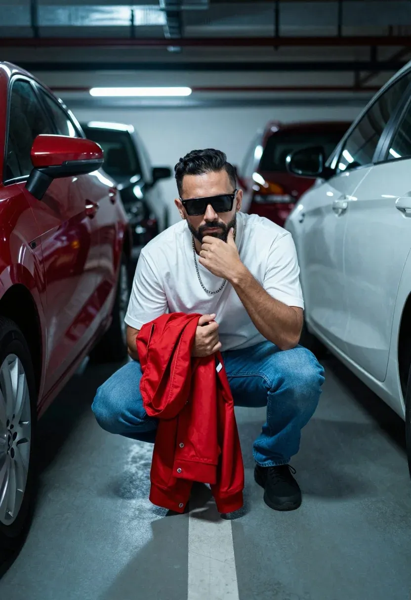 Sunglasses In Dramatic Parking Garage Portrait