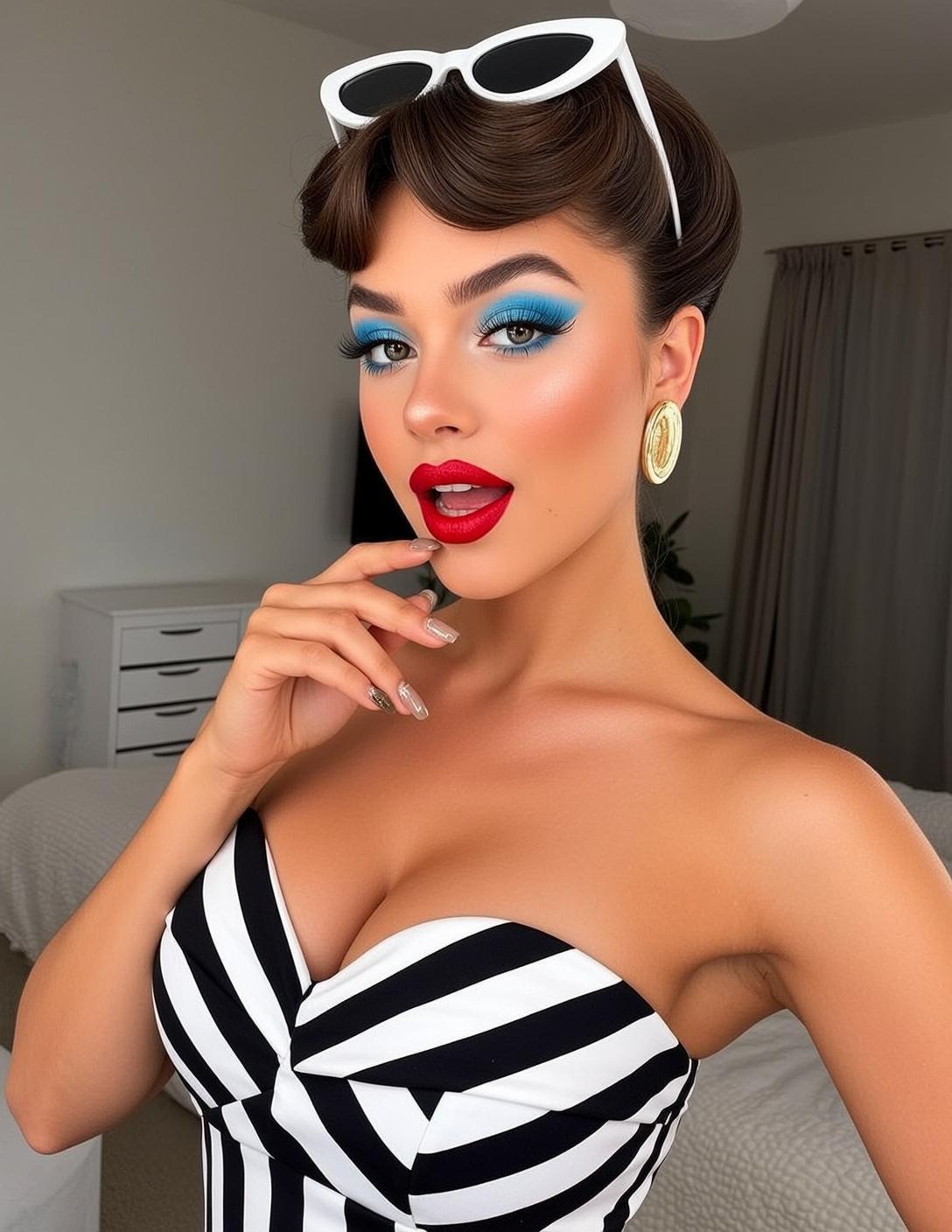Halloween Makeup Young Dark Brown Styled Victory