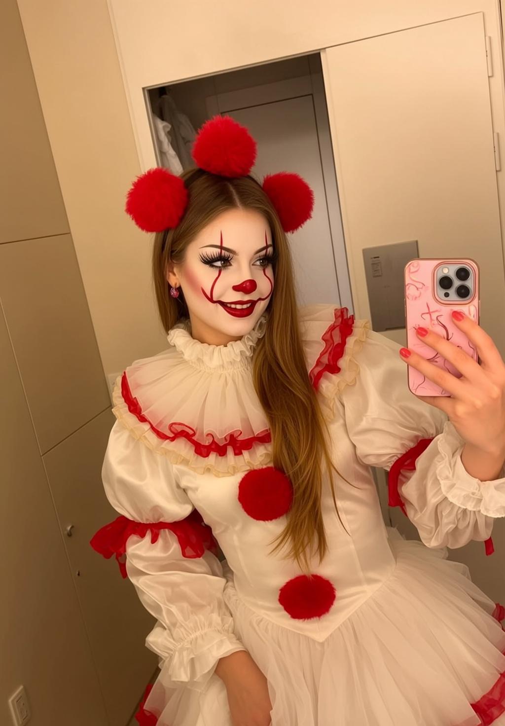 Clown Costume Selfie Portrait