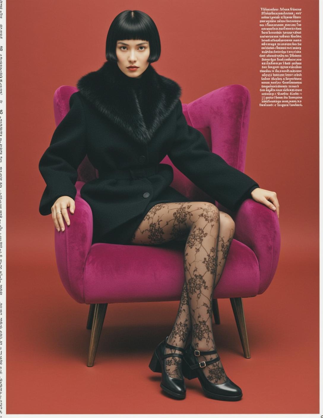 Explore Seated Plush Magenta Velvet Armchair Angled