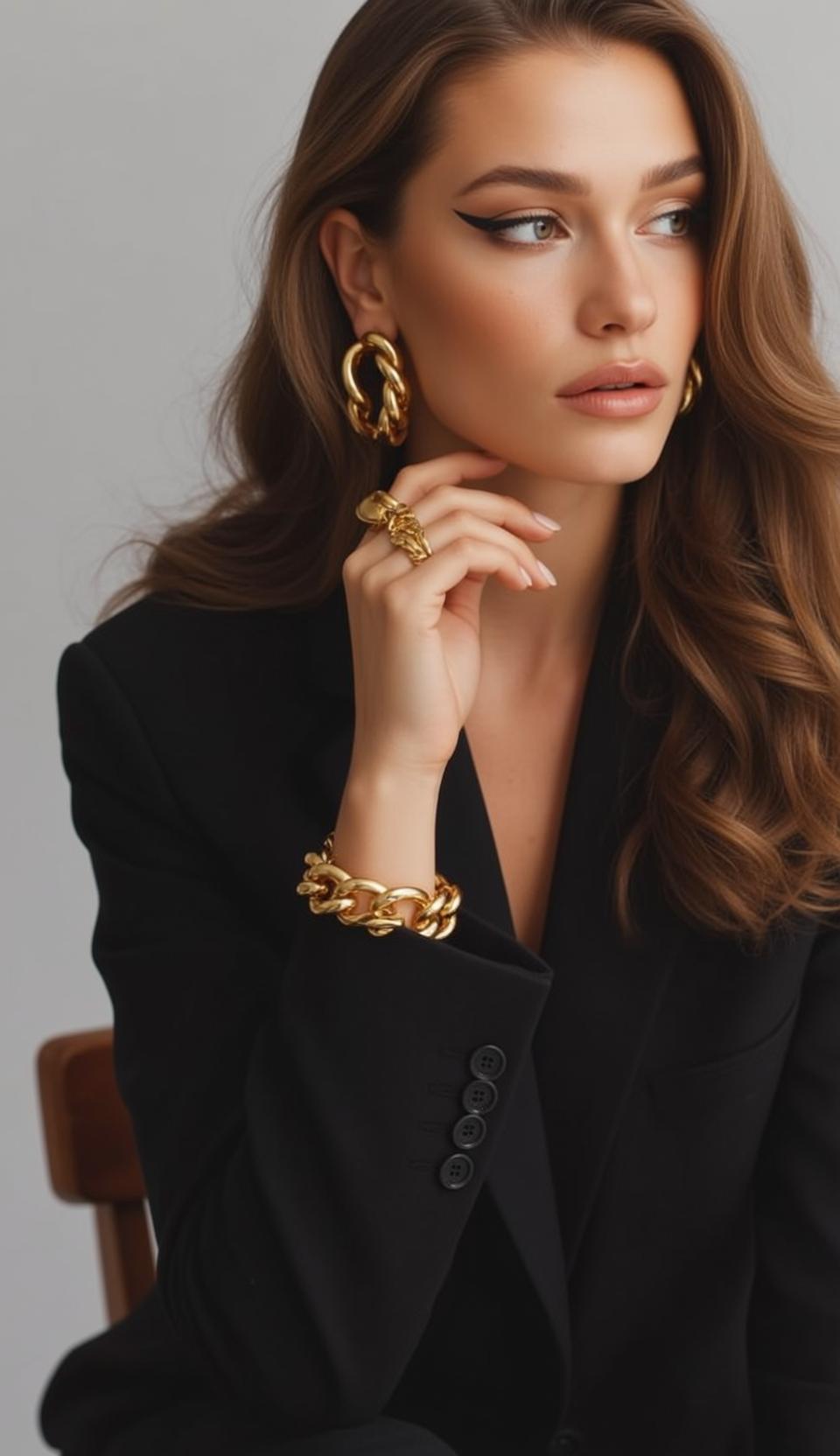 Luxury Young Long Wavy Brown Fair Subtle