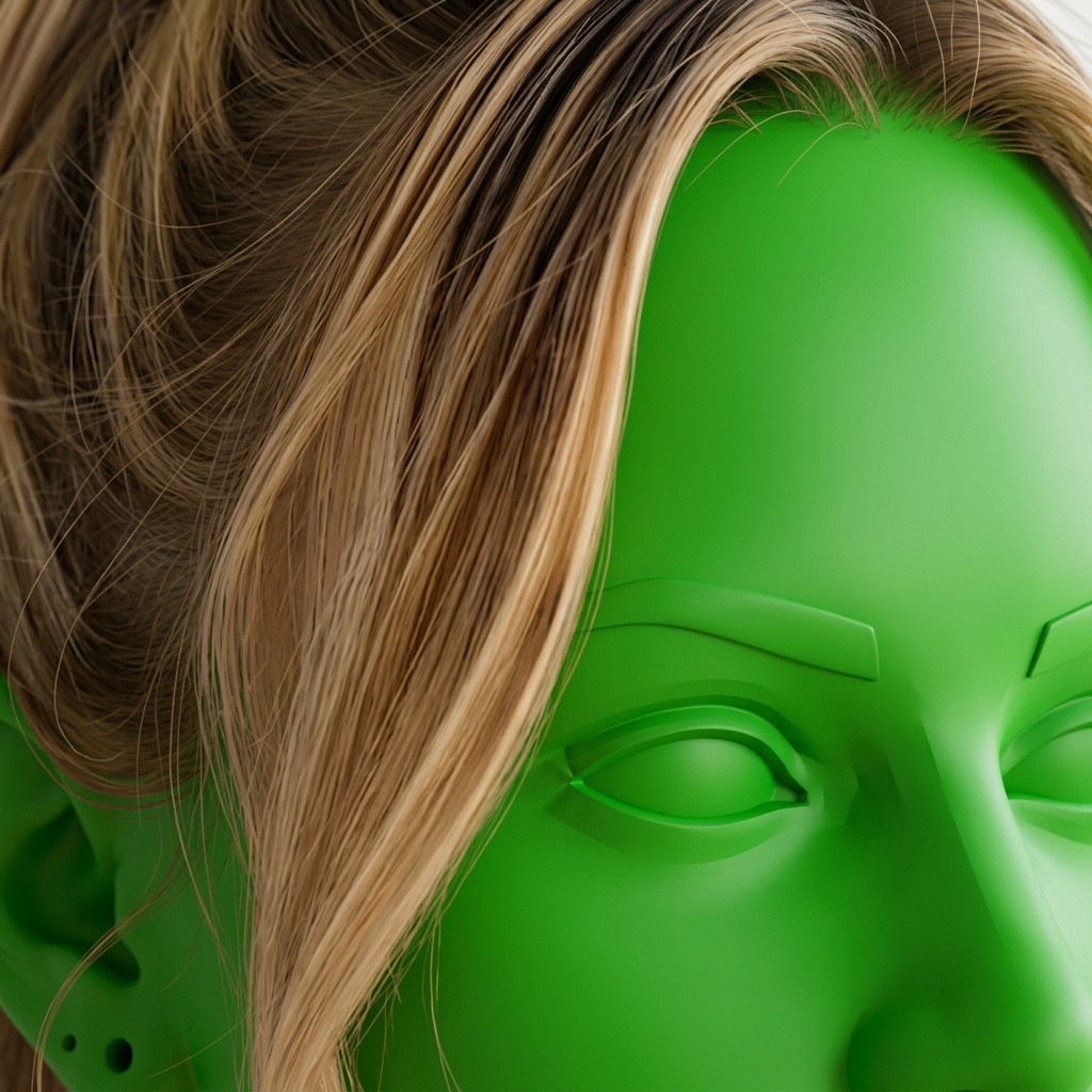 Template for Upper Face Crop in Soft Natural Light