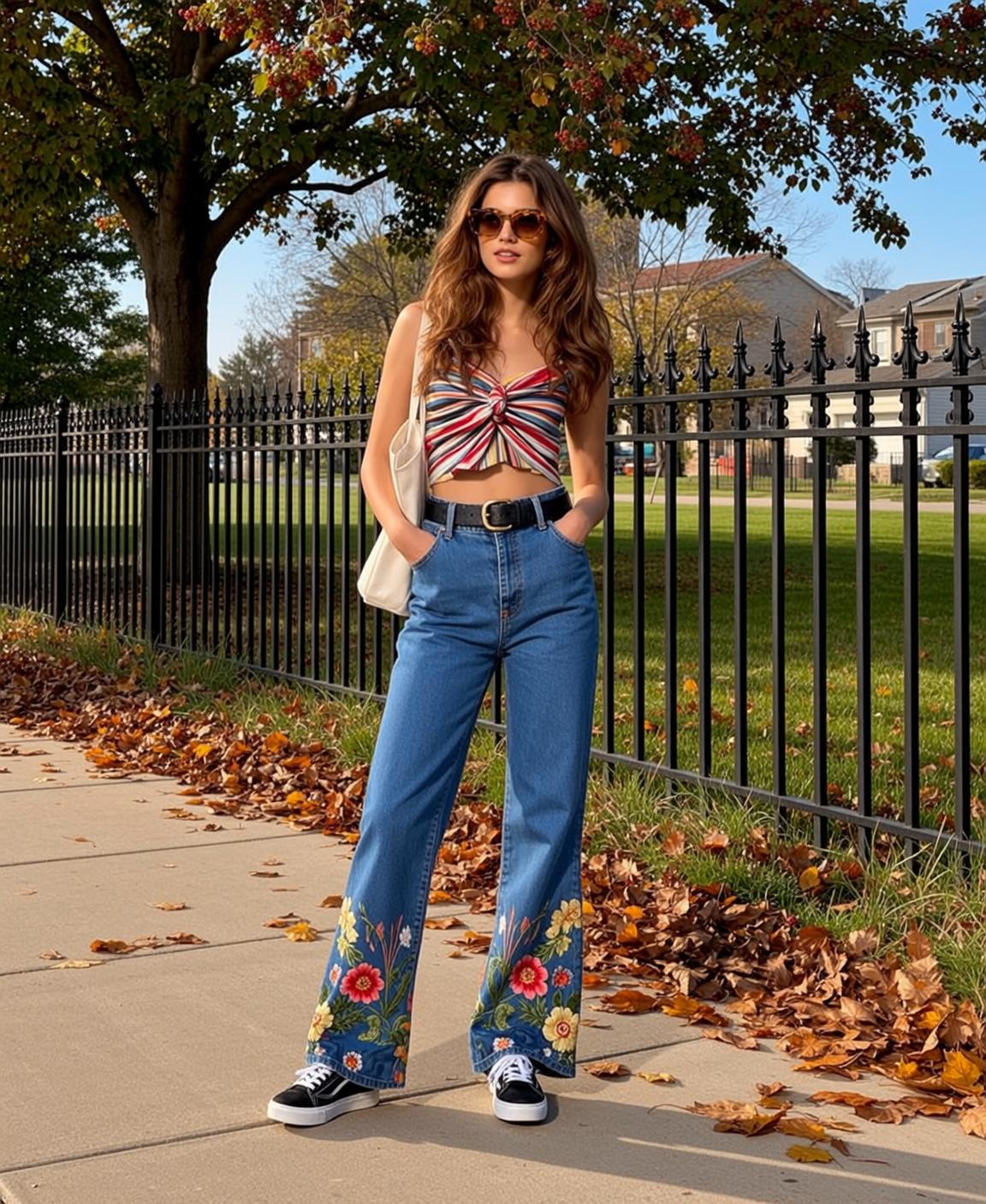 Suburban Street Casual Candid Sunny Day