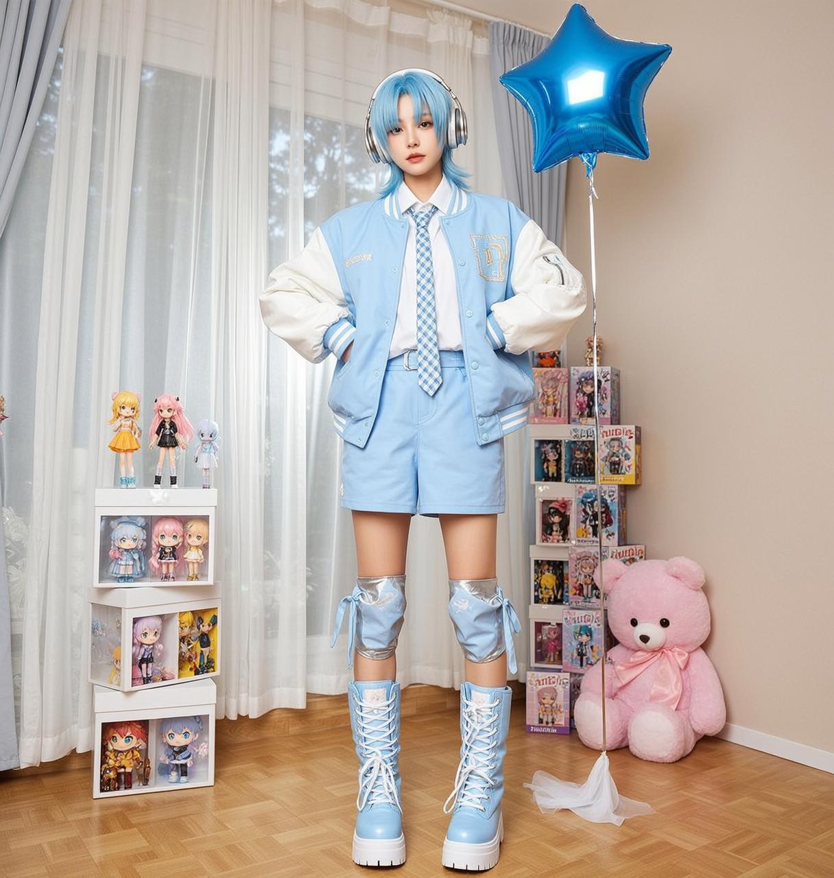 Light Blue Tie White Collared Shirt Indoors Wooden Floor White