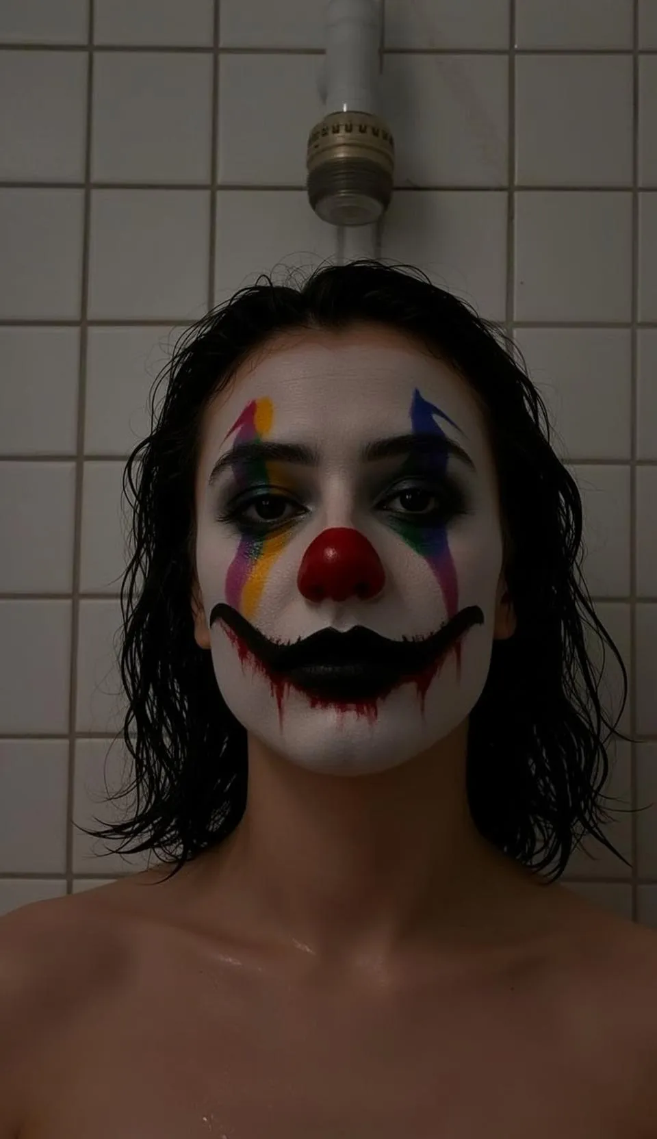 Tearful Clown Makeup Shower