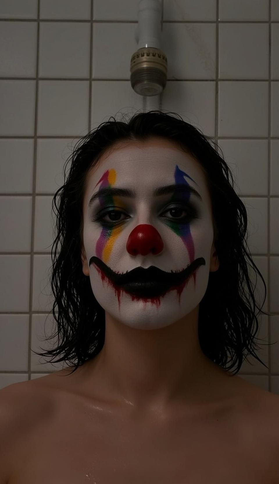 Tearful Clown Makeup Shower