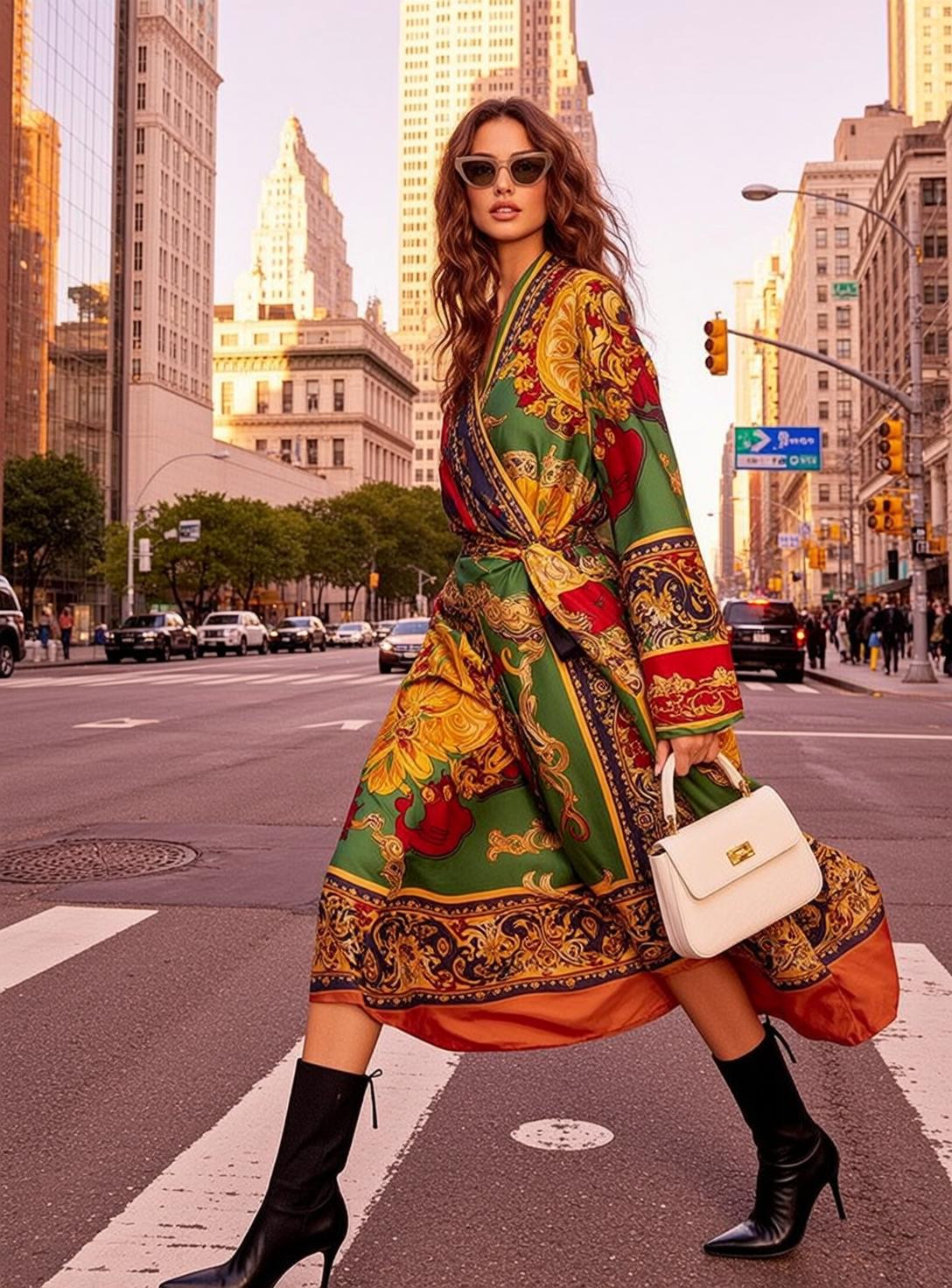 Fashion Week Young Long Wavy Brown Fair