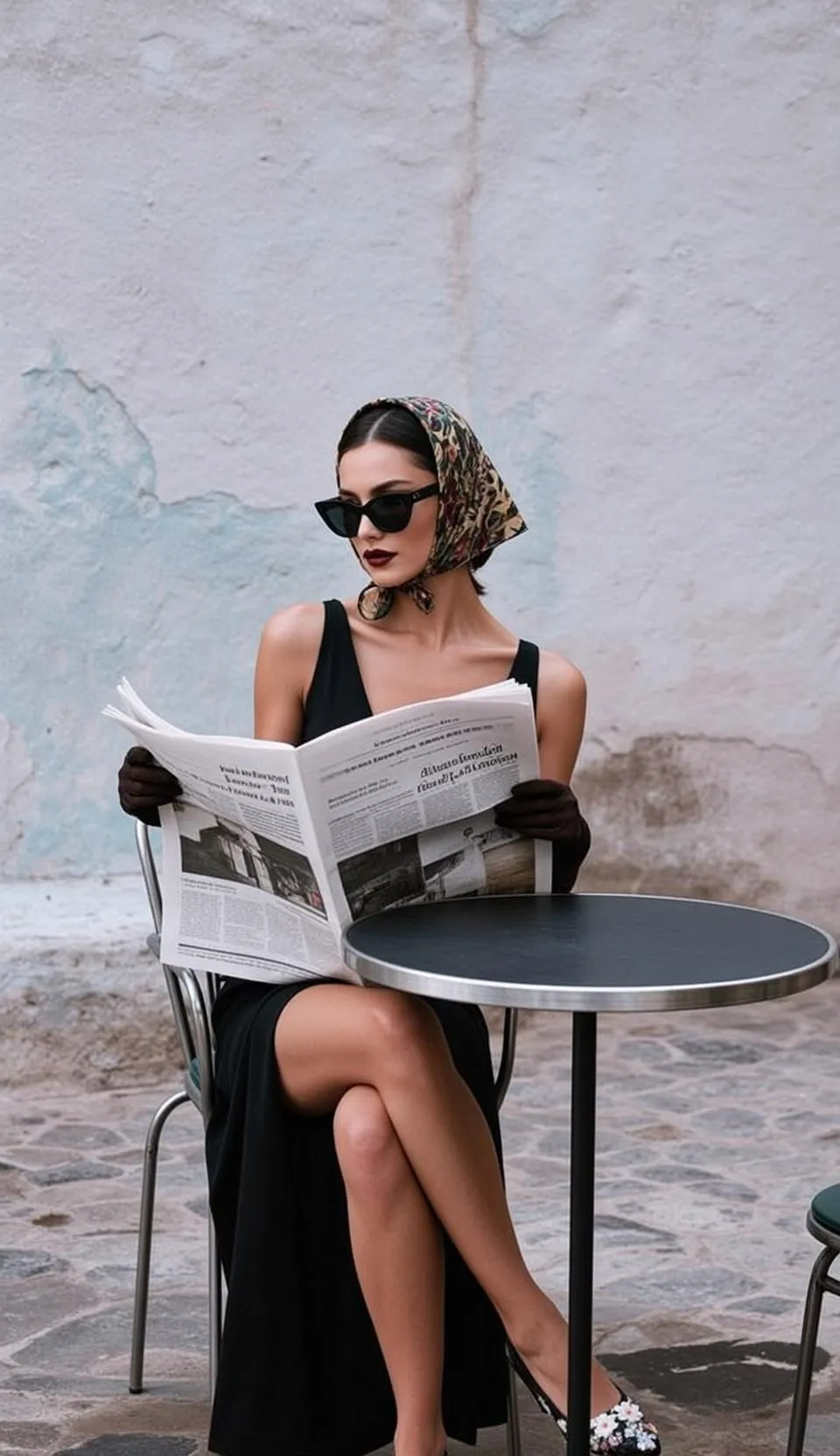 Sunglasses In Cafe Portrait