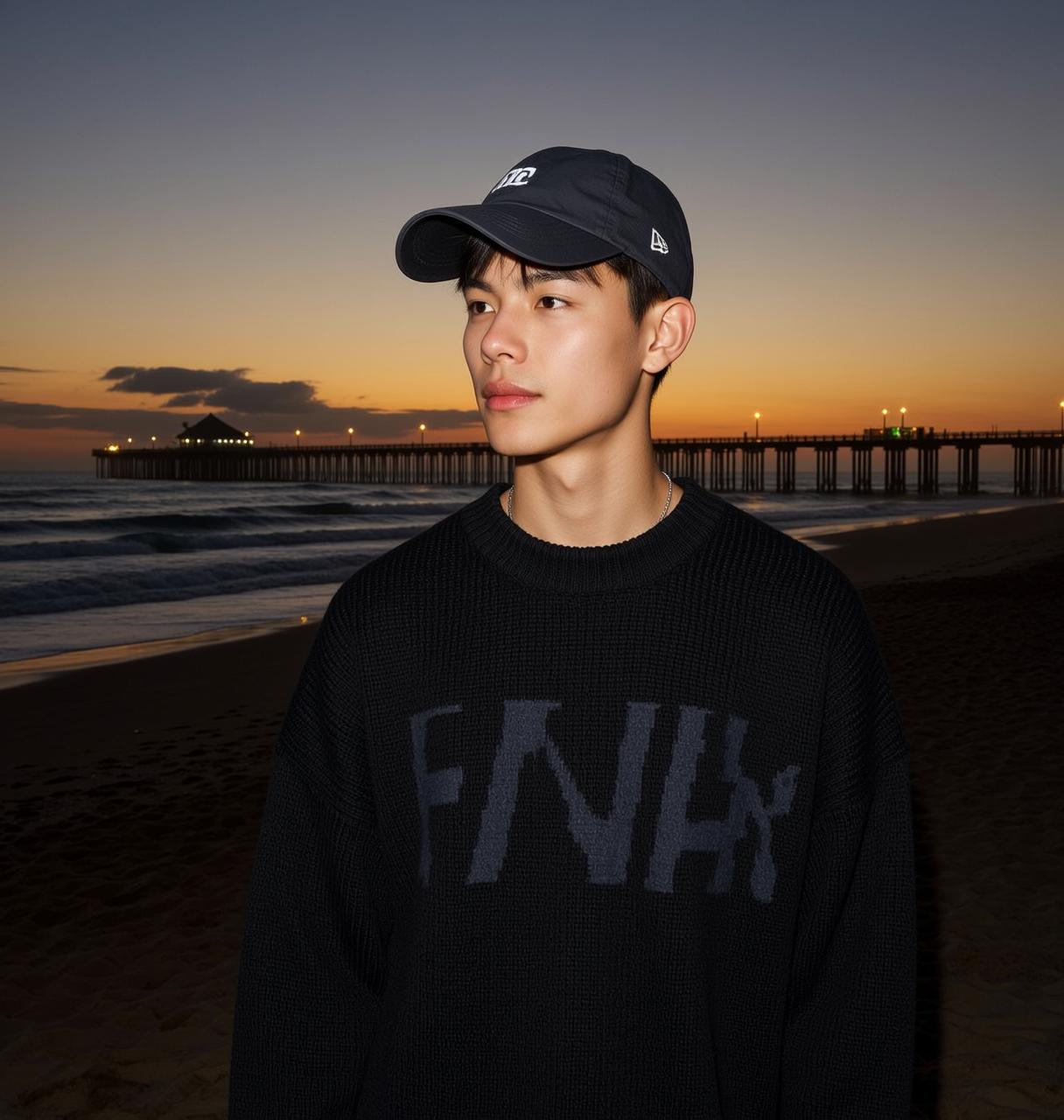 Beach Sweater Ocean Portrait