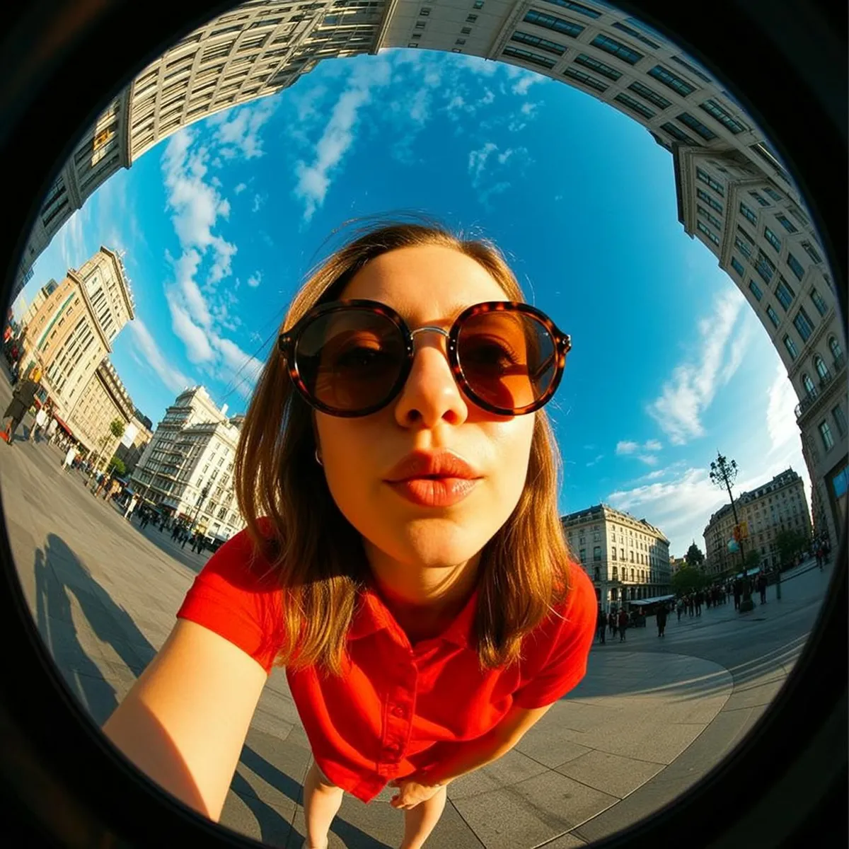Red Shirt City Square Camera