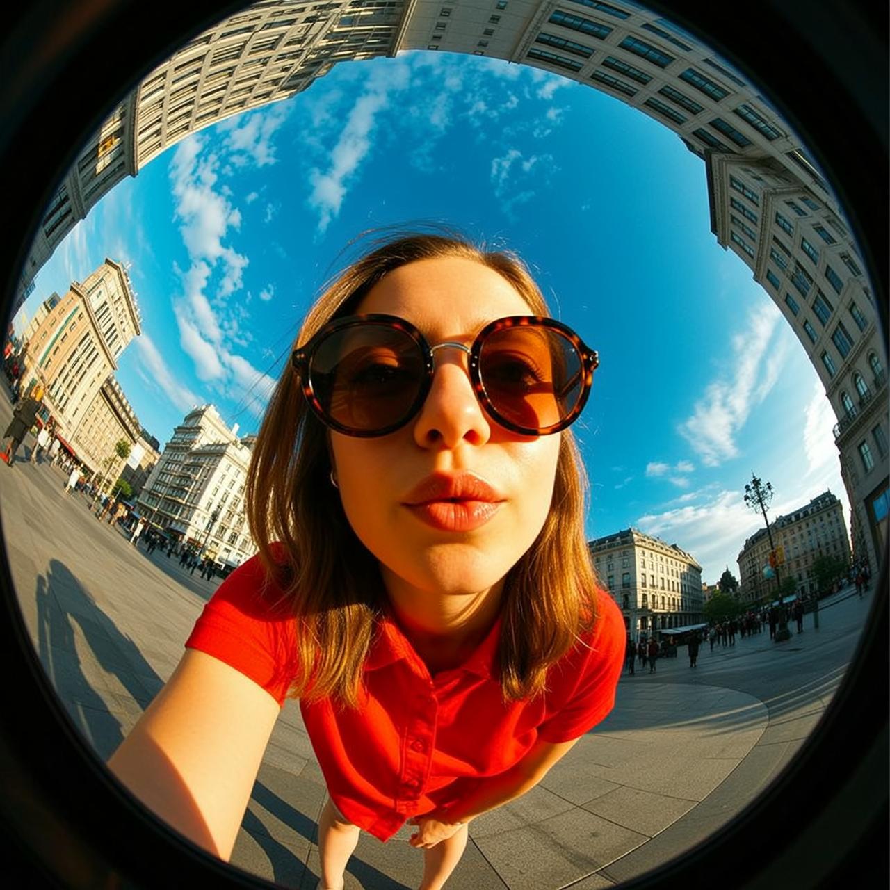 Red Shirt City Square Camera