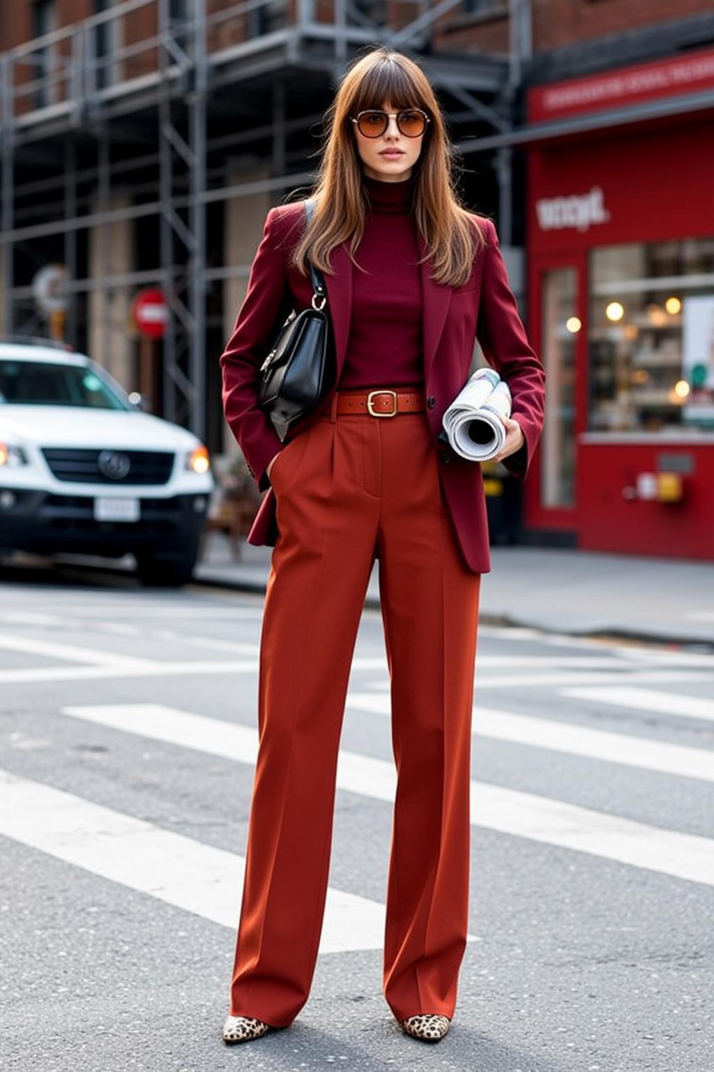 Autumn Long Brown Hair Bangs Fair Skin