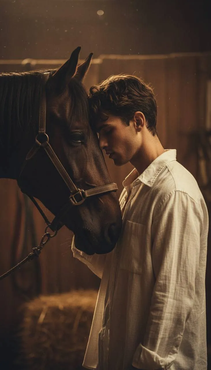 Stable Horse Forehead Touch