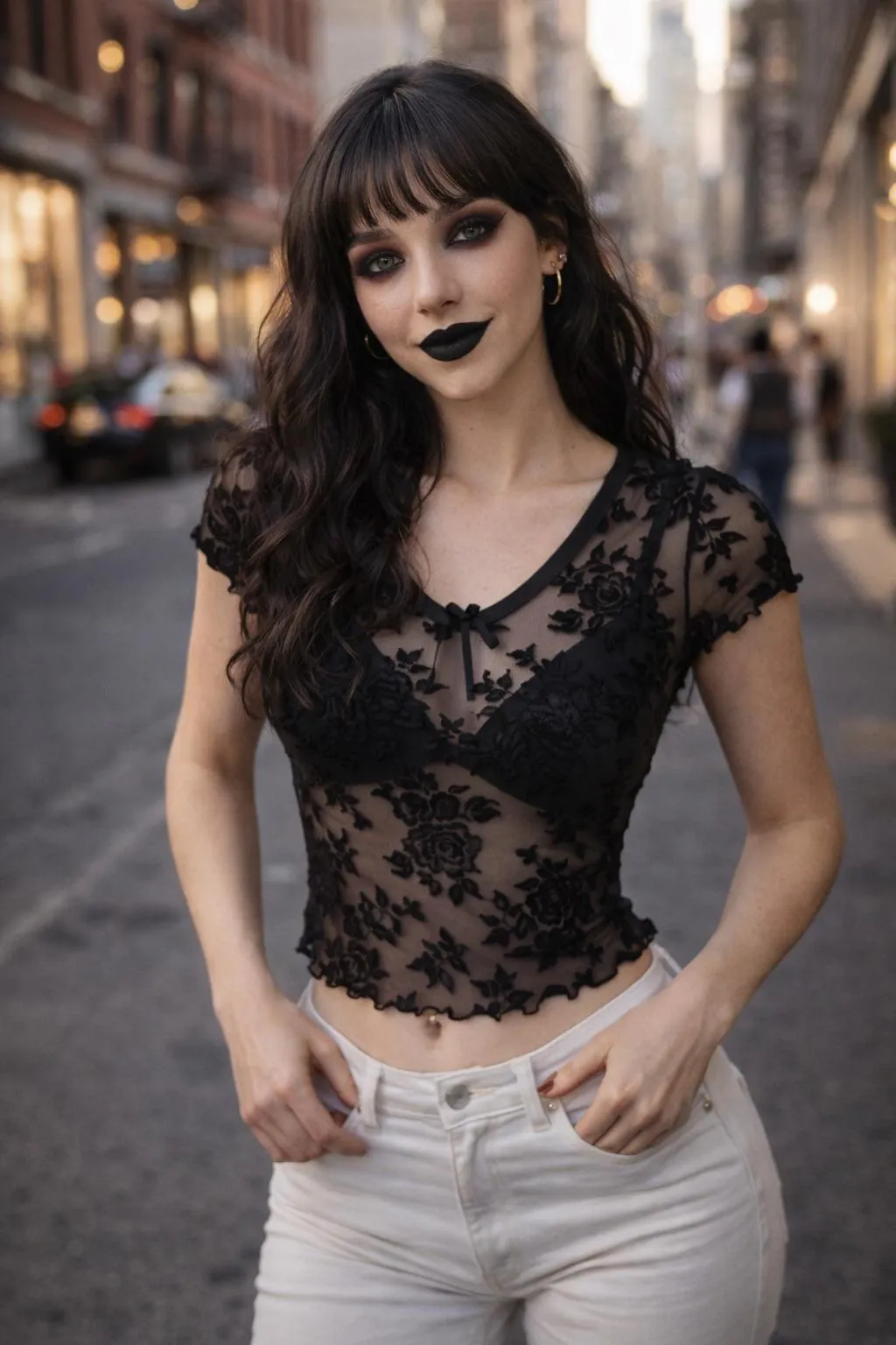 Makeup And Earrings On A City Street