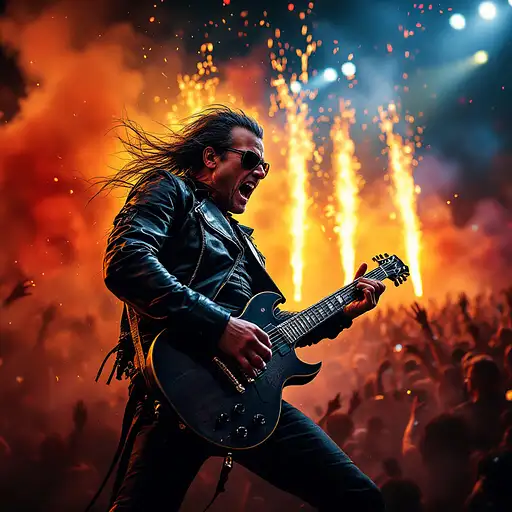 Rock Star Concert Moment