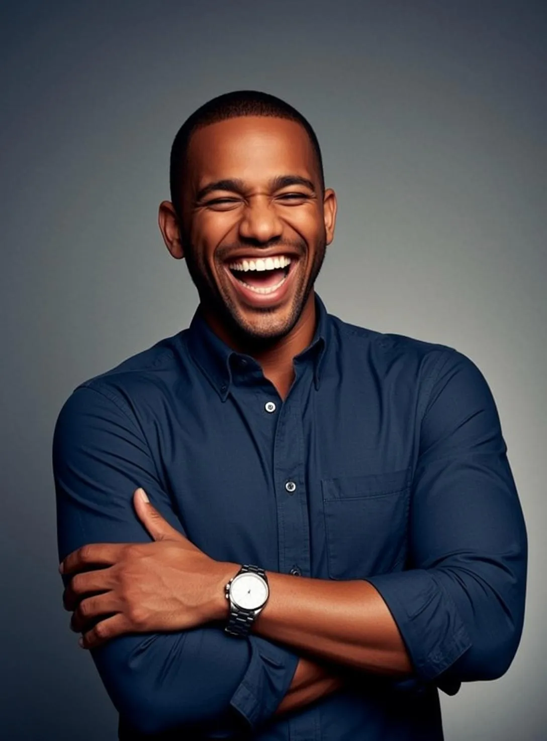 Laughing Studio Arms Crossed
