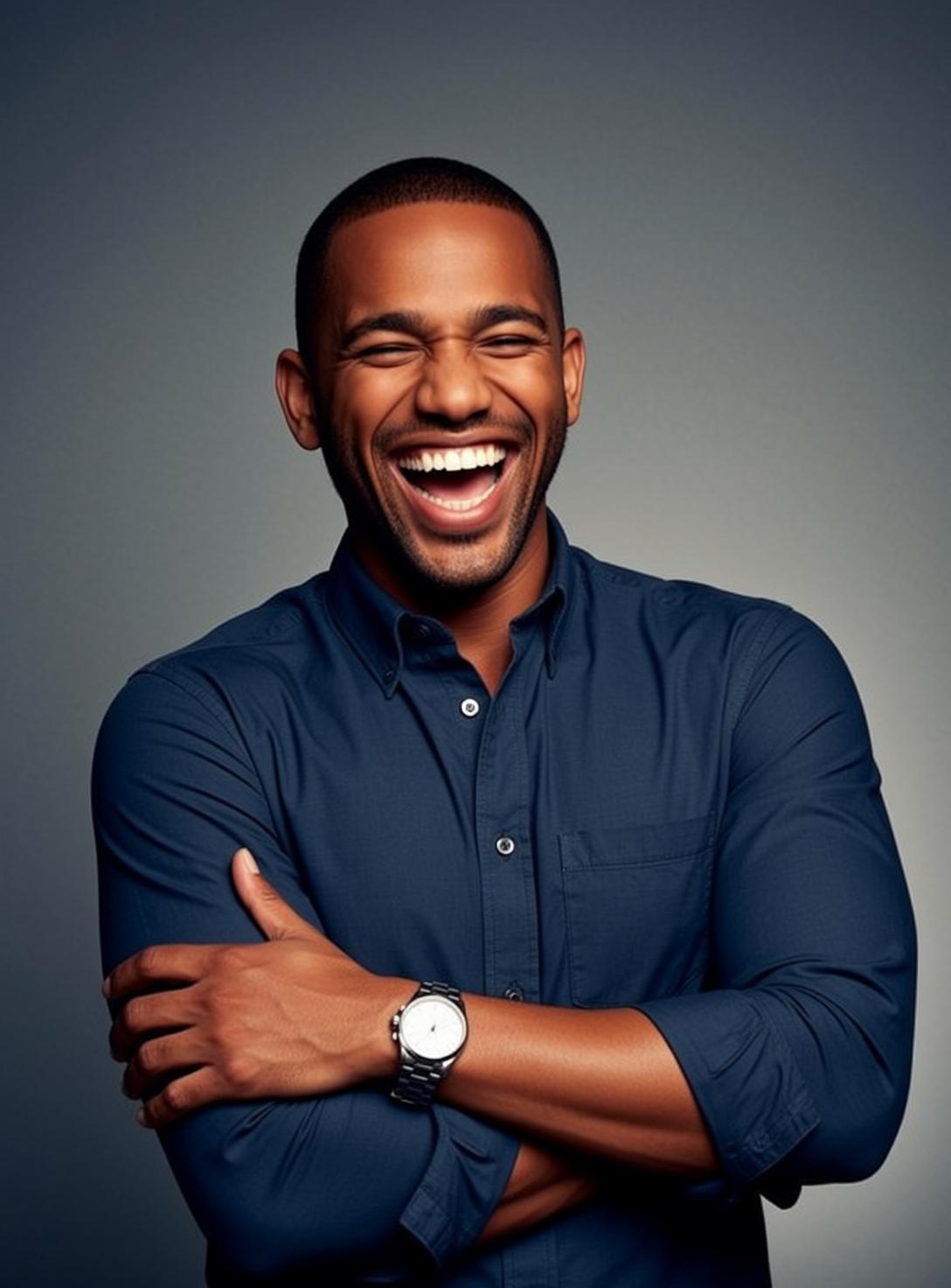 Laughing Studio Arms Crossed