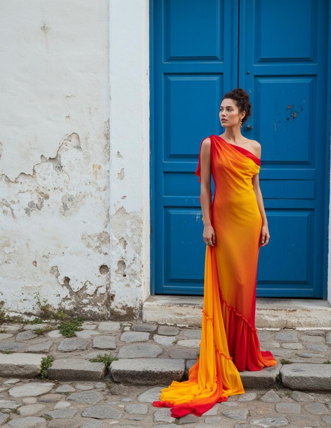Ombre Dress Cobblestone Steps